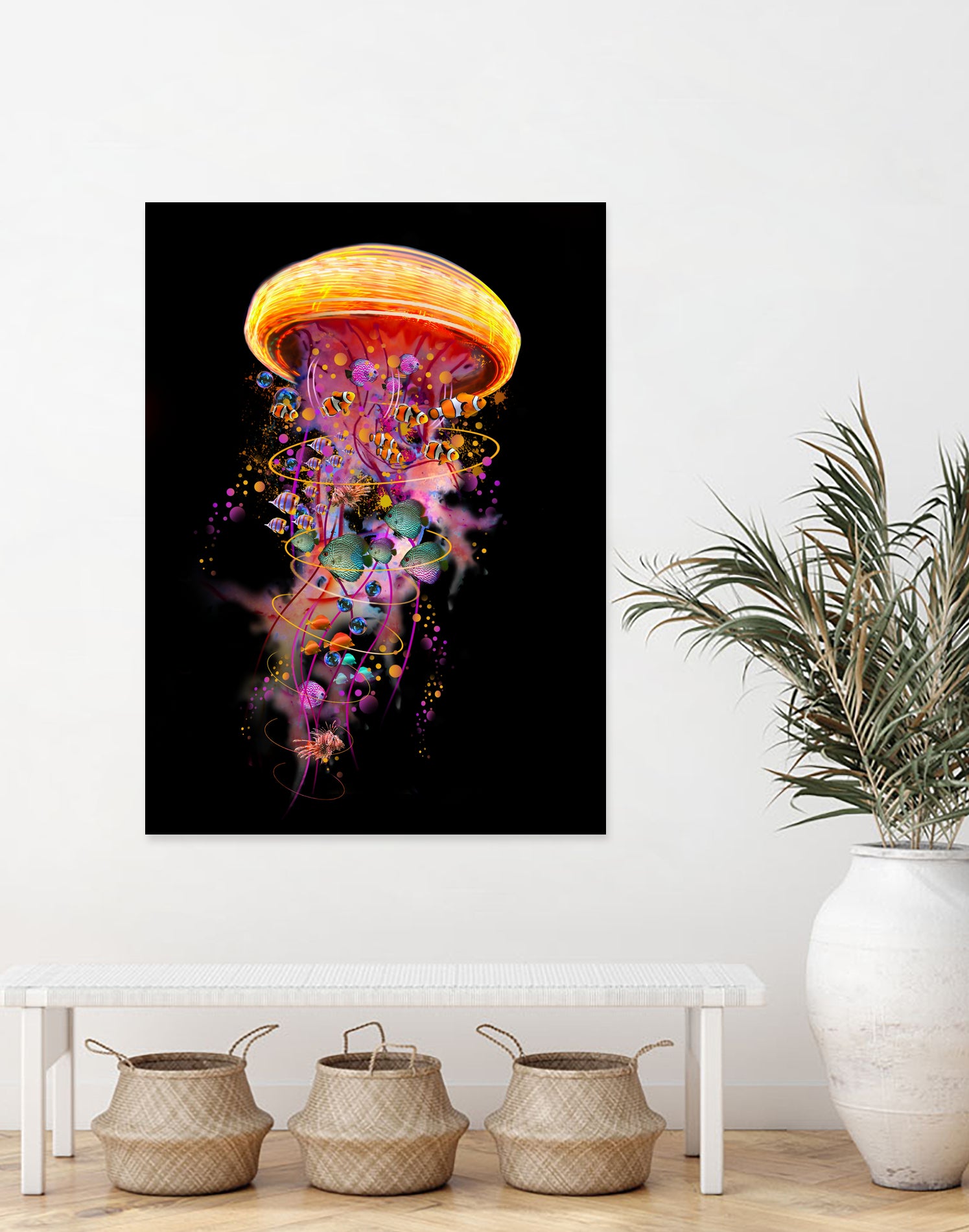 Jellyfish World by David Loblaw on GIANT ART - blue photo illustration