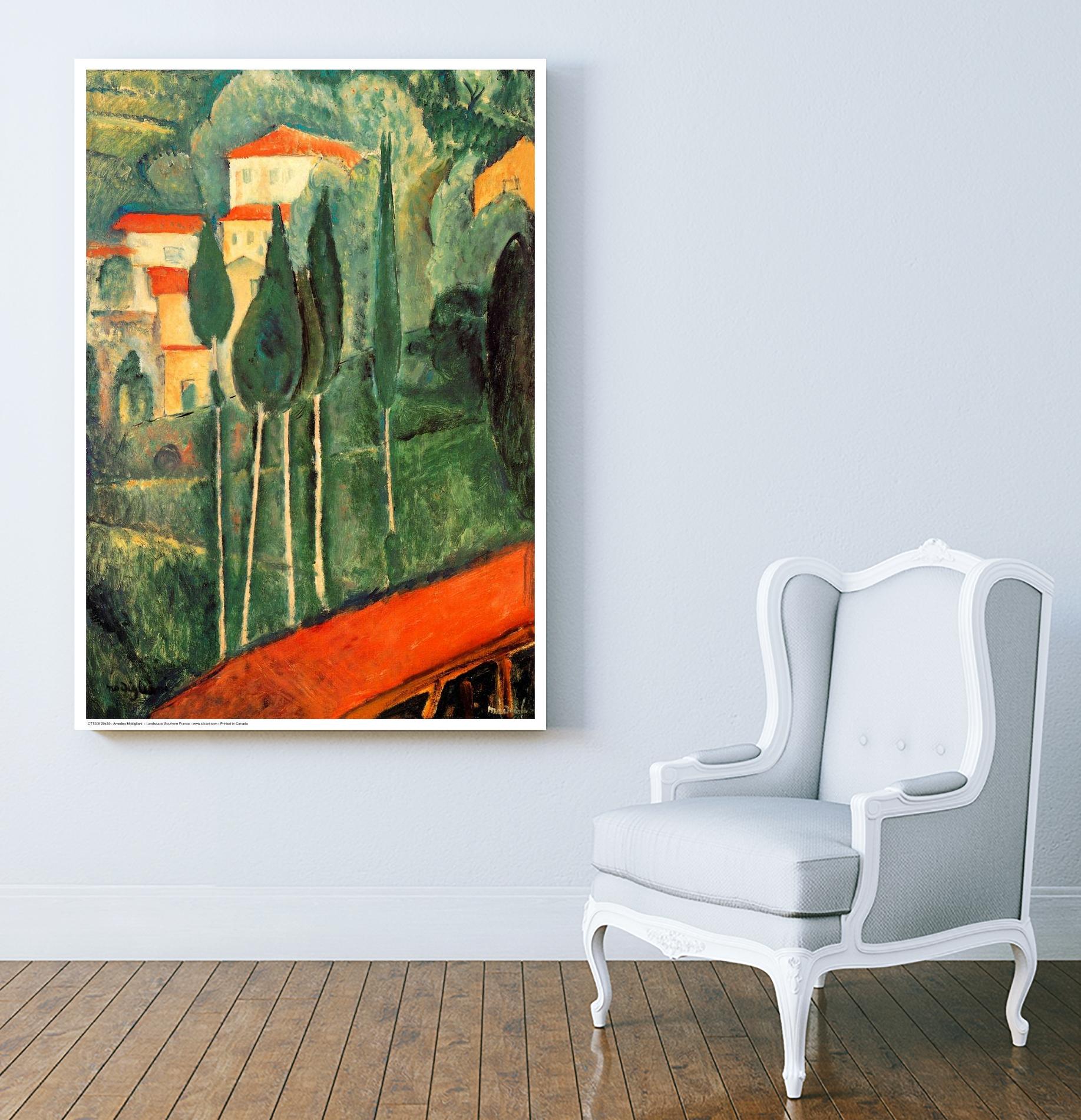 Landscape Southern France by Amedeo Modigliani on GIANT ART - green master