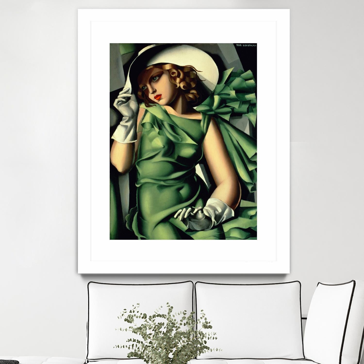 Young Lady with Gloves by Tamara de Lempicka on GIANT ART - beige master