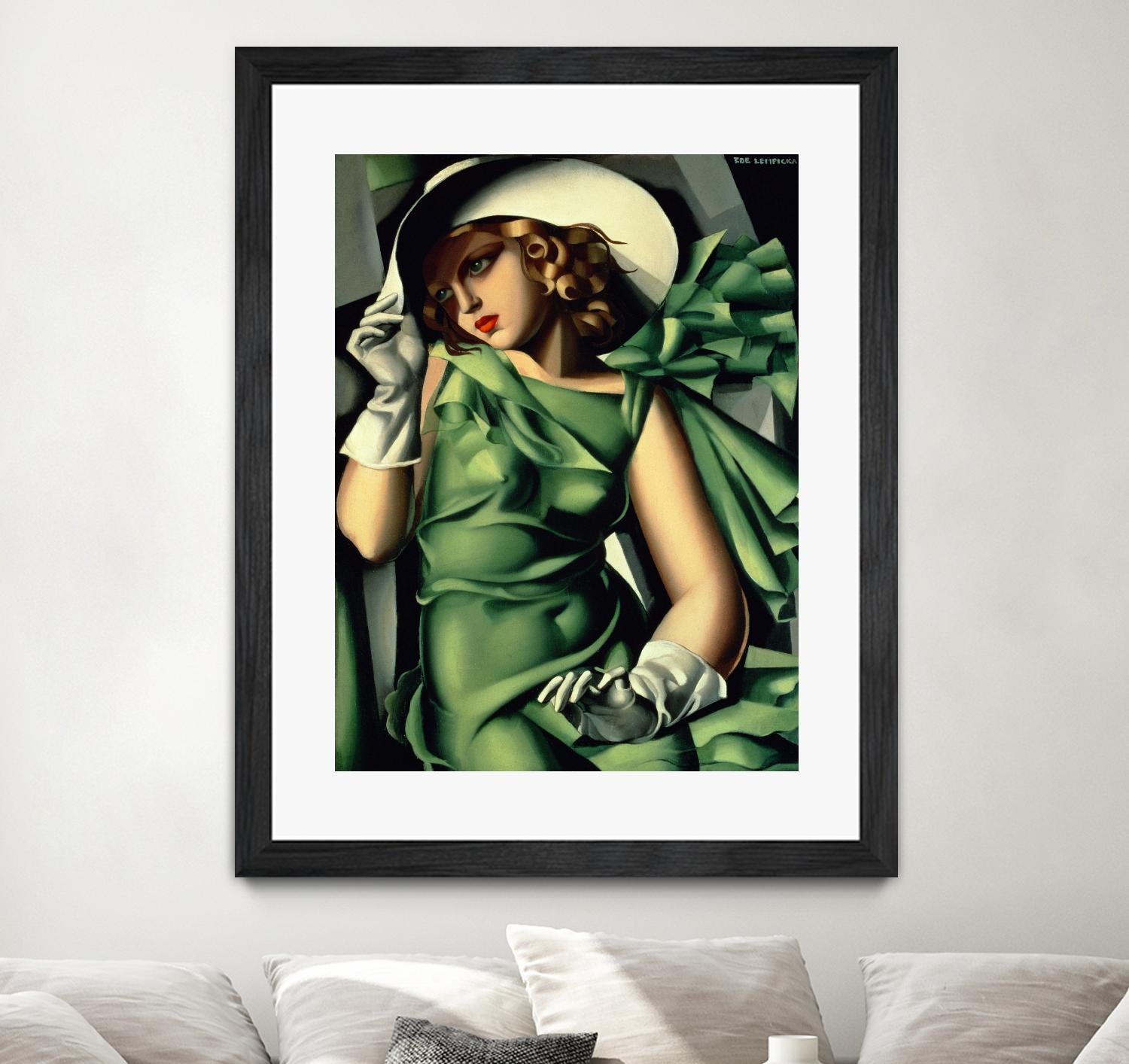 Young Lady with Gloves by Tamara de Lempicka on GIANT ART - beige master