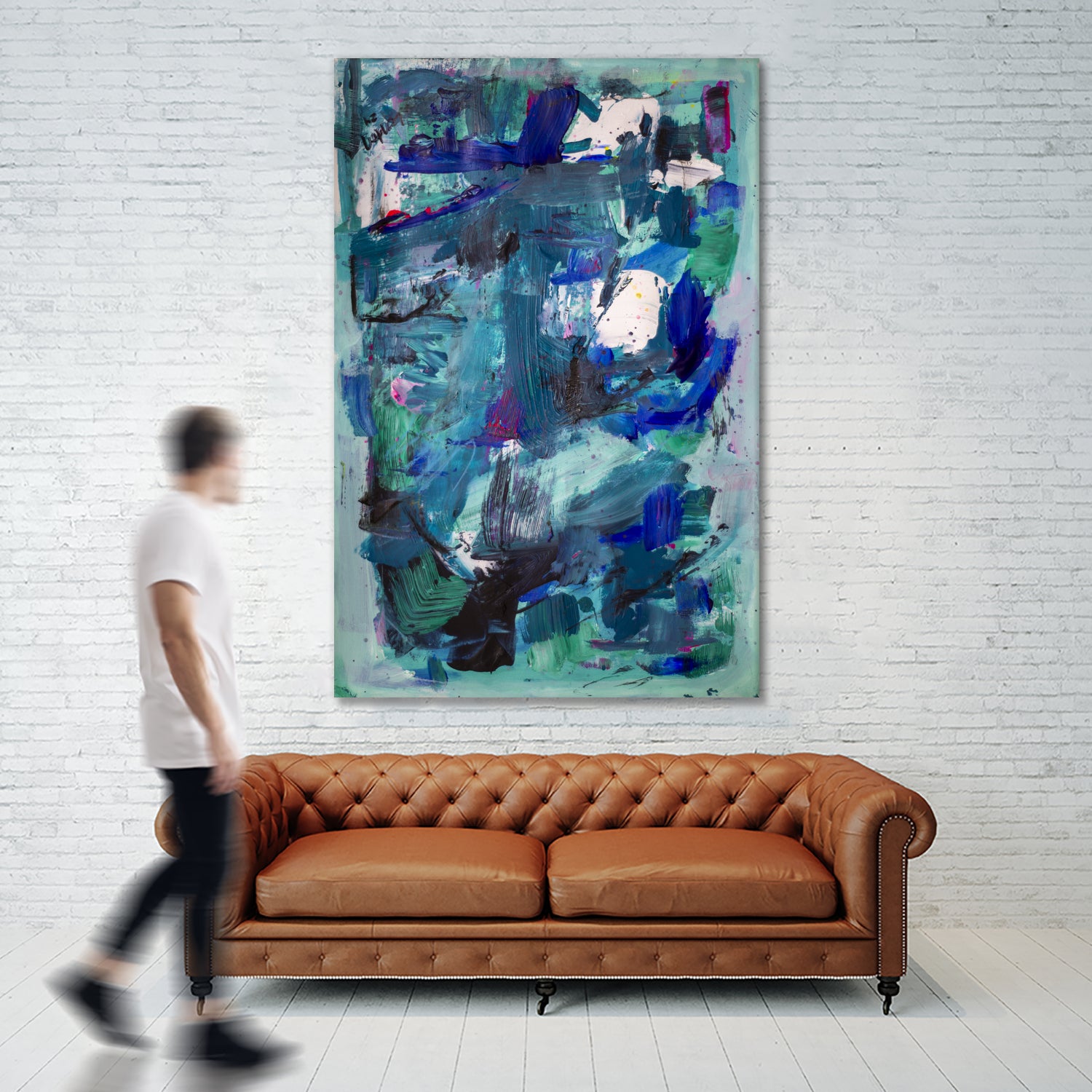 CALL ME I NEED TO SEE IMAGE by Janet London on GIANT ART - abstract