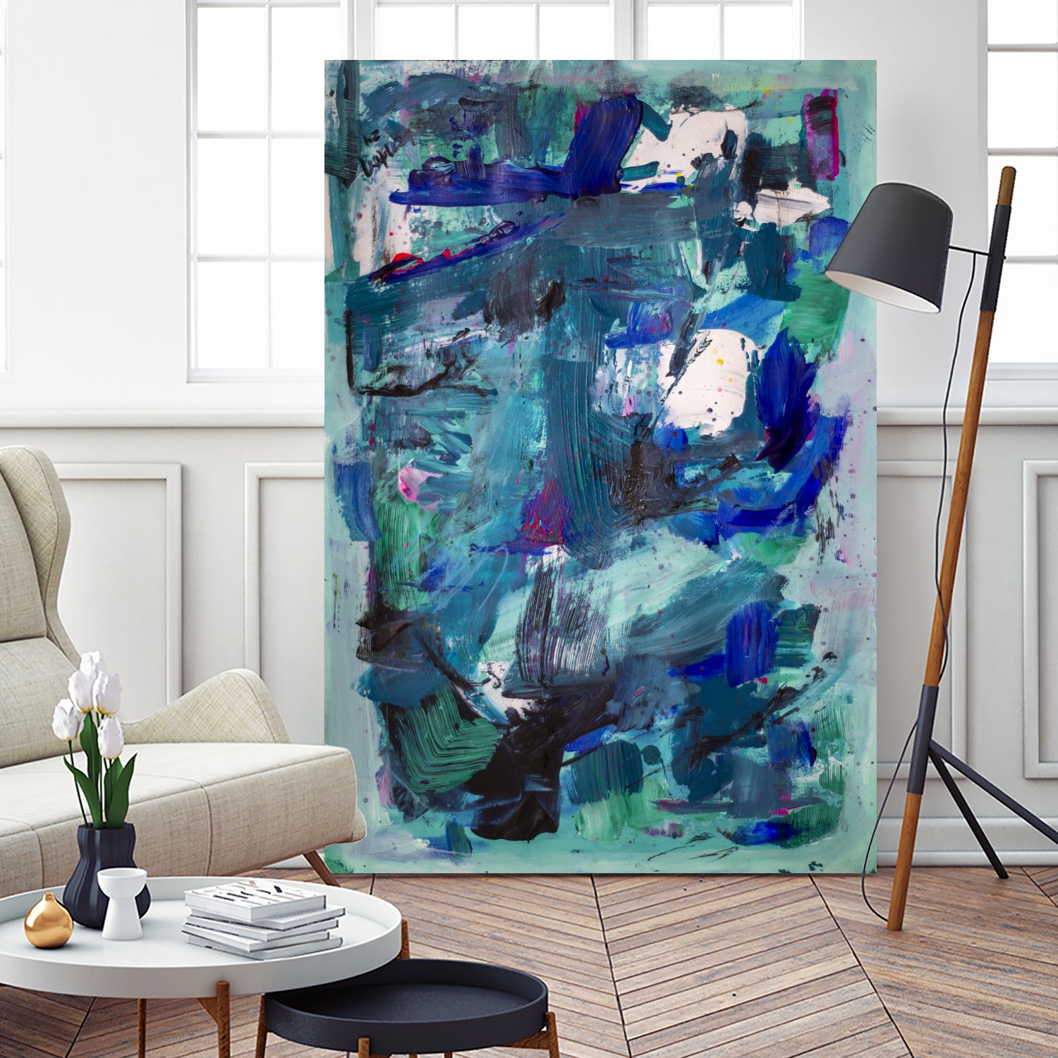 CALL ME I NEED TO SEE IMAGE by Janet London on GIANT ART - abstract