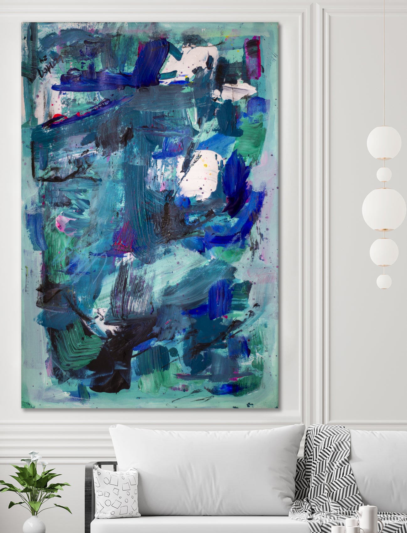 CALL ME I NEED TO SEE IMAGE by Janet London on GIANT ART - abstract