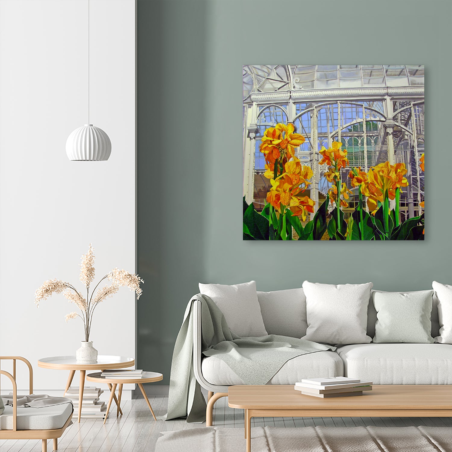 Victorian Greenhouse by Matthew Holden Bates on GIANT ART - white botanical