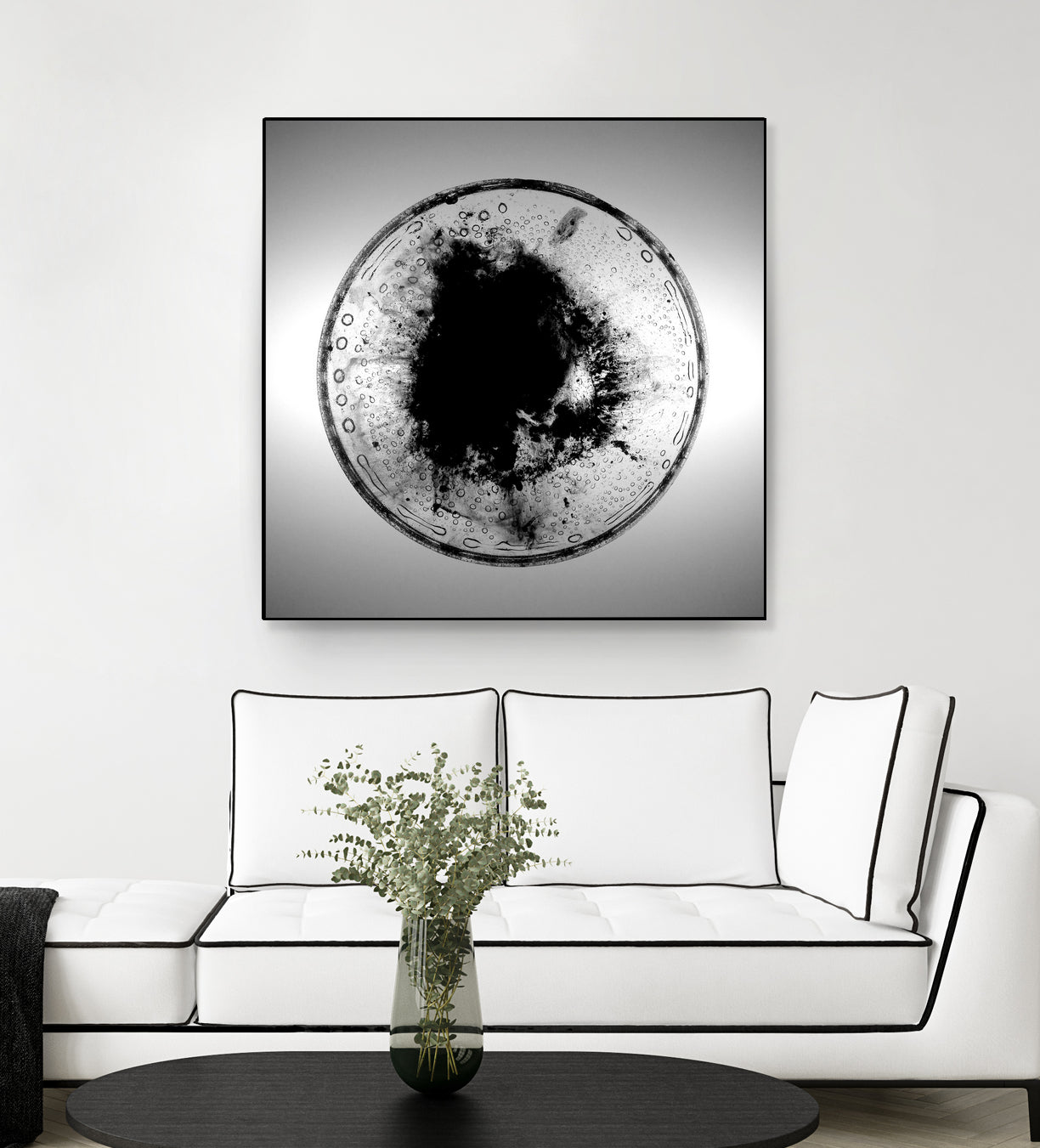 Dissolve by Orestes Grediaga on GIANT ART - black shapes framed canvas