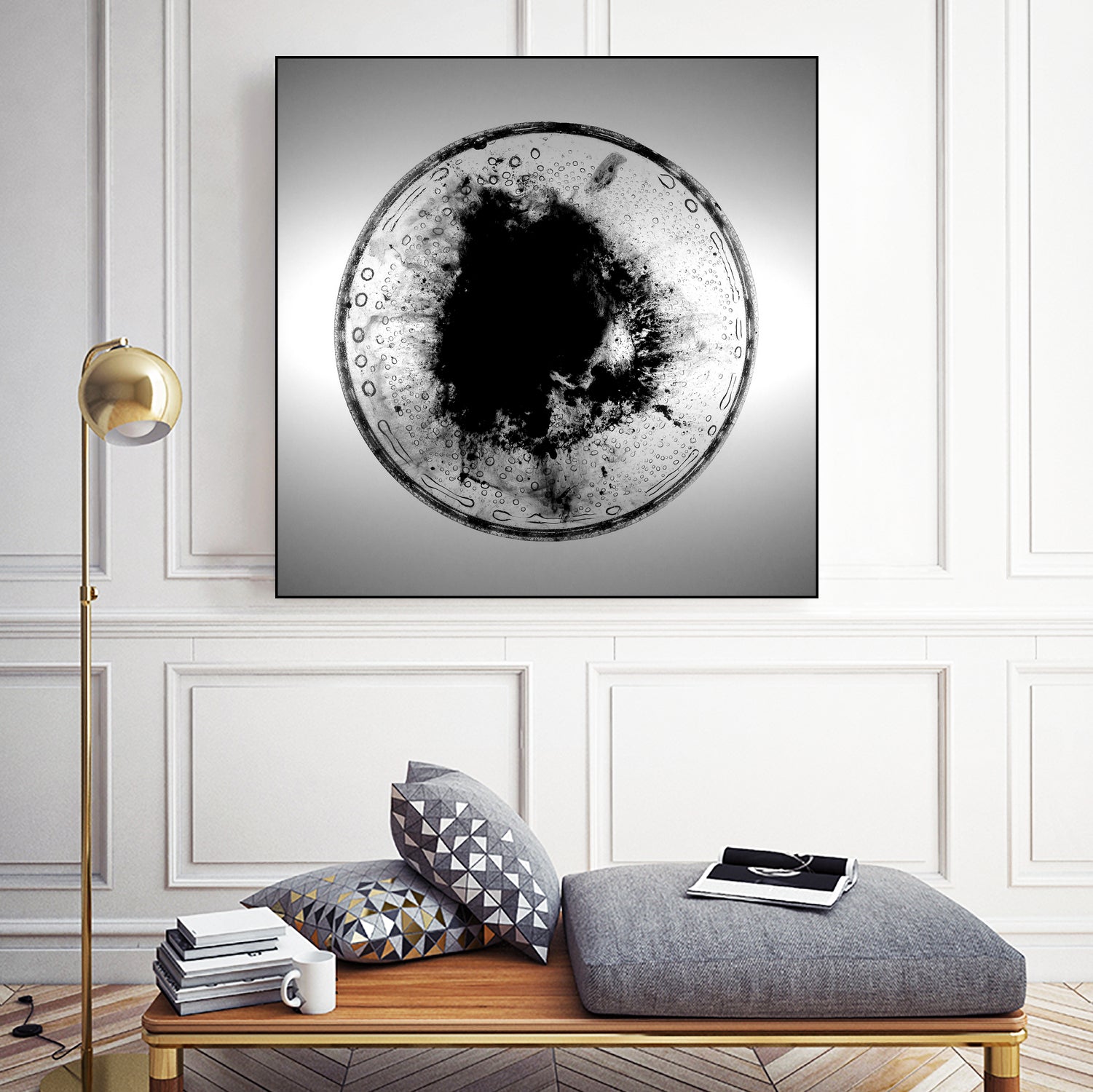 Dissolve by Orestes Grediaga on GIANT ART - black shapes framed canvas