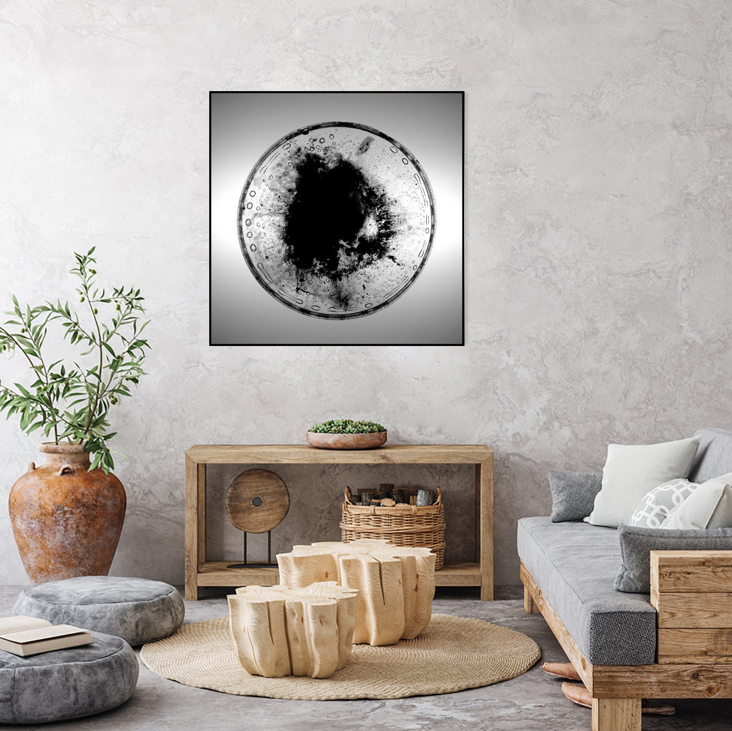 Dissolve by Orestes Grediaga on GIANT ART - black shapes framed canvas