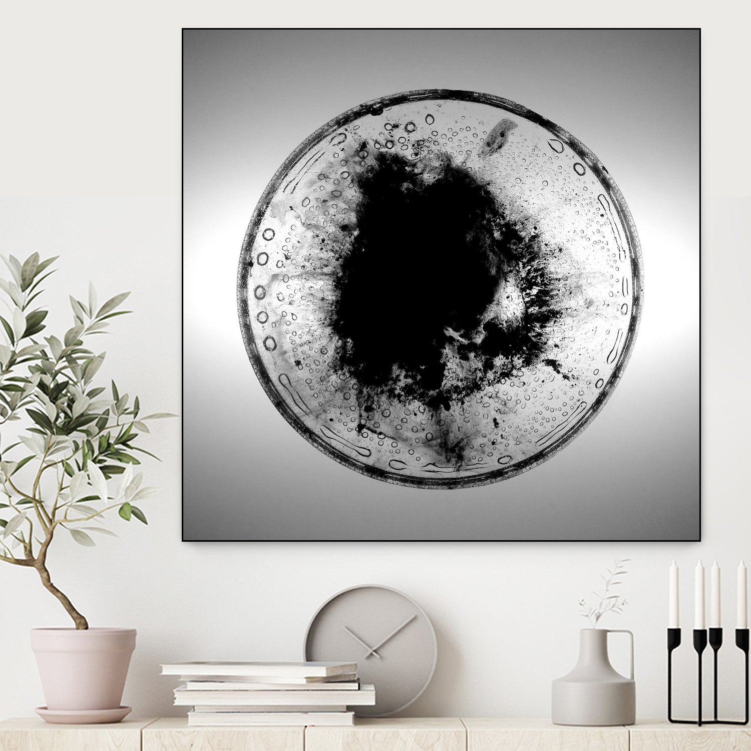 Dissolve by Orestes Grediaga on GIANT ART - black shapes framed canvas