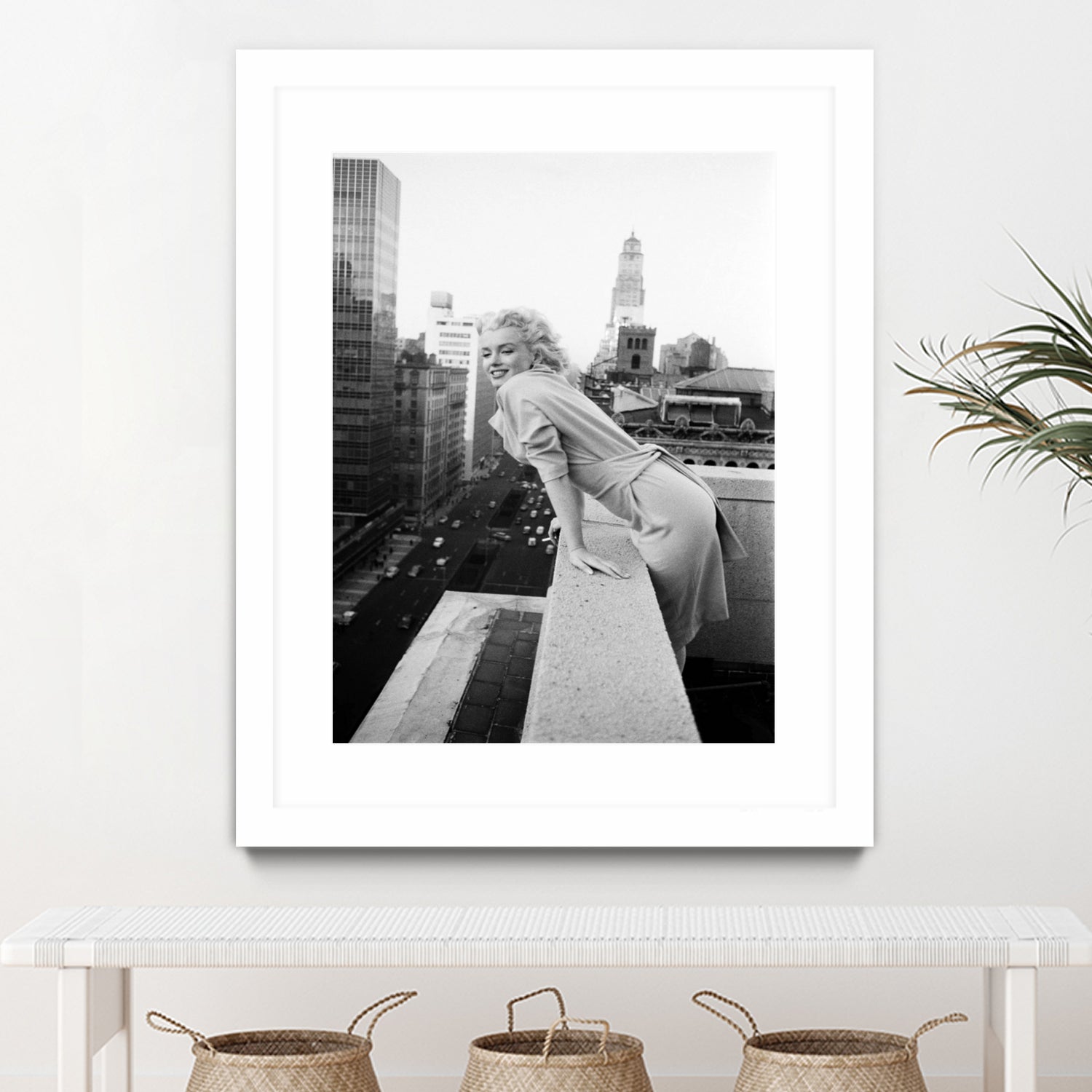 Marilyn on balcony by M studio on GIANT ART - black and white photography