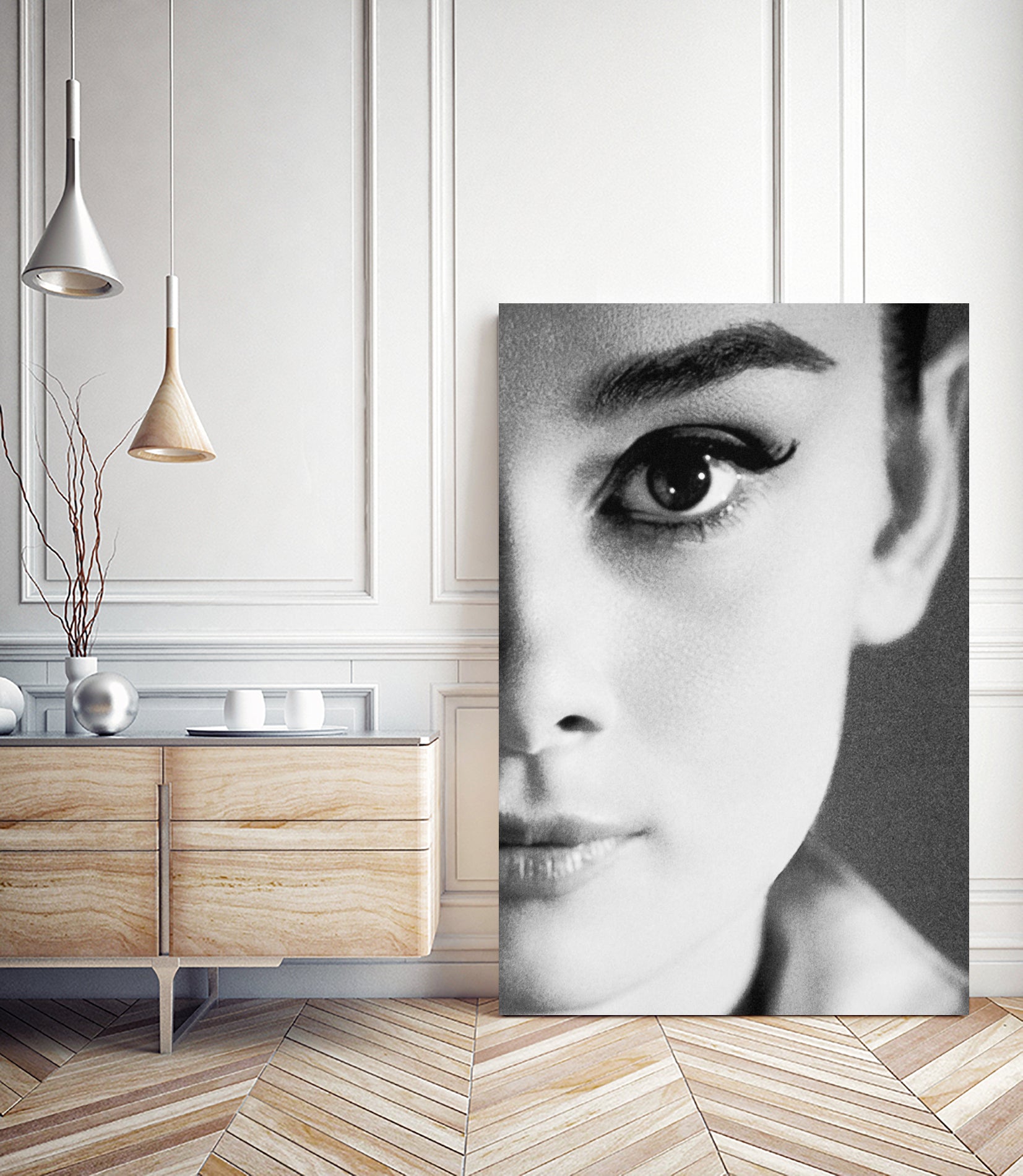 Audrey Hepburn by M Studio on GIANT ART - black and white photography