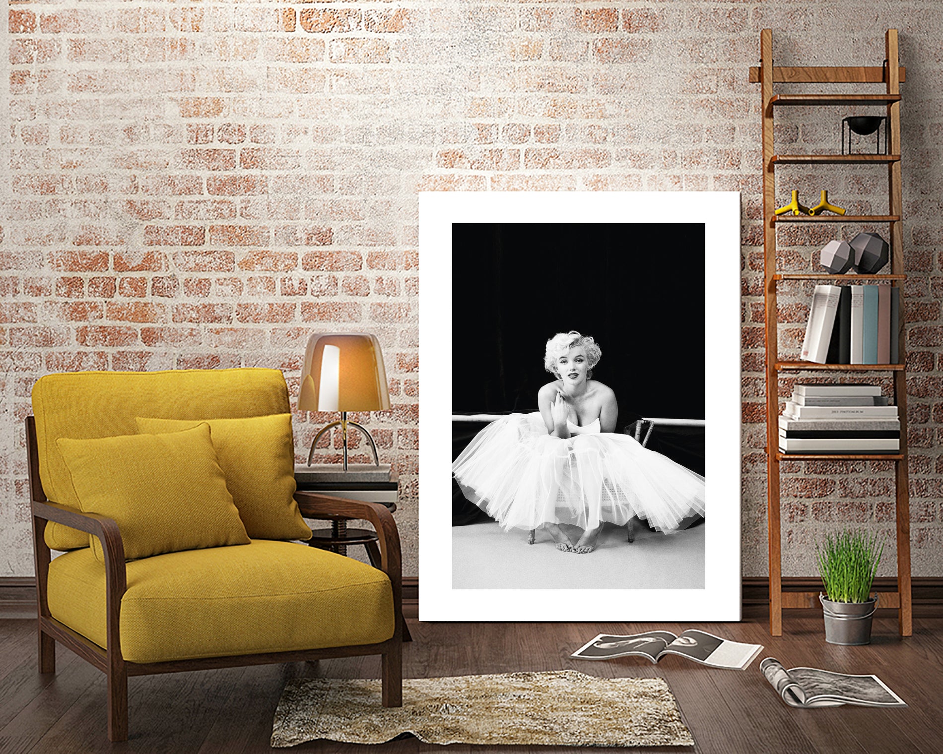 Marilyn Monroe balerina by M Studio on GIANT ART - black and white photography