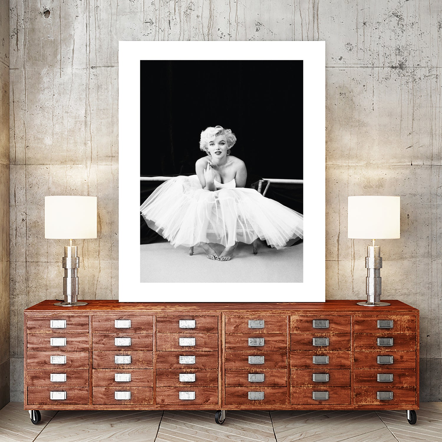 Marilyn Monroe balerina by M Studio on GIANT ART - black and white photography