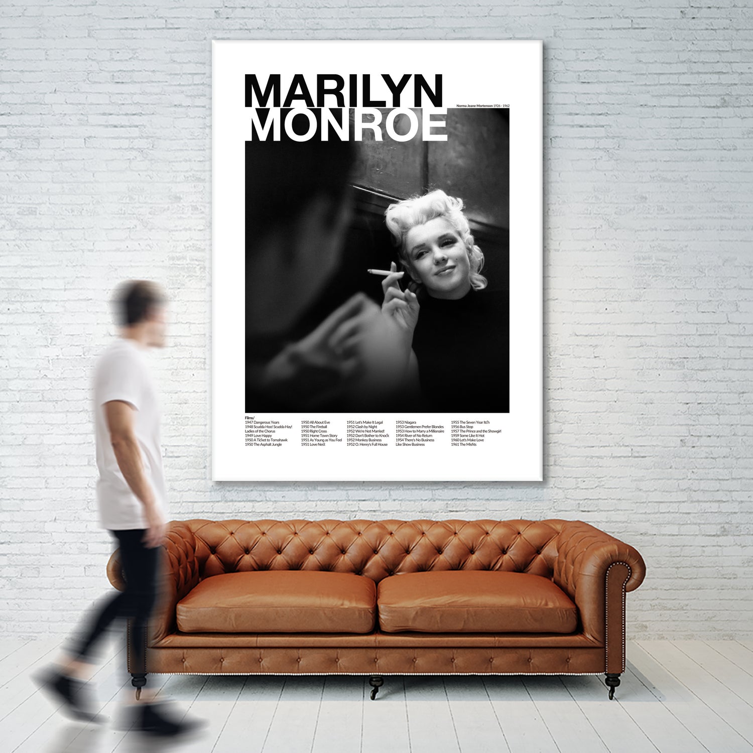 Marilyn Monroe by M Studio on GIANT ART - black and white photography
