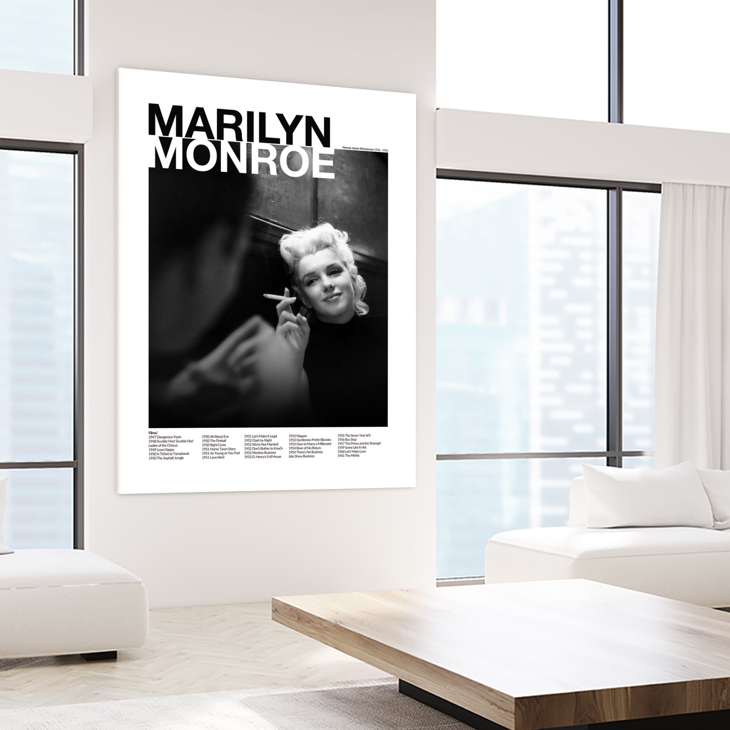Marilyn Monroe by M Studio on GIANT ART - black and white photography