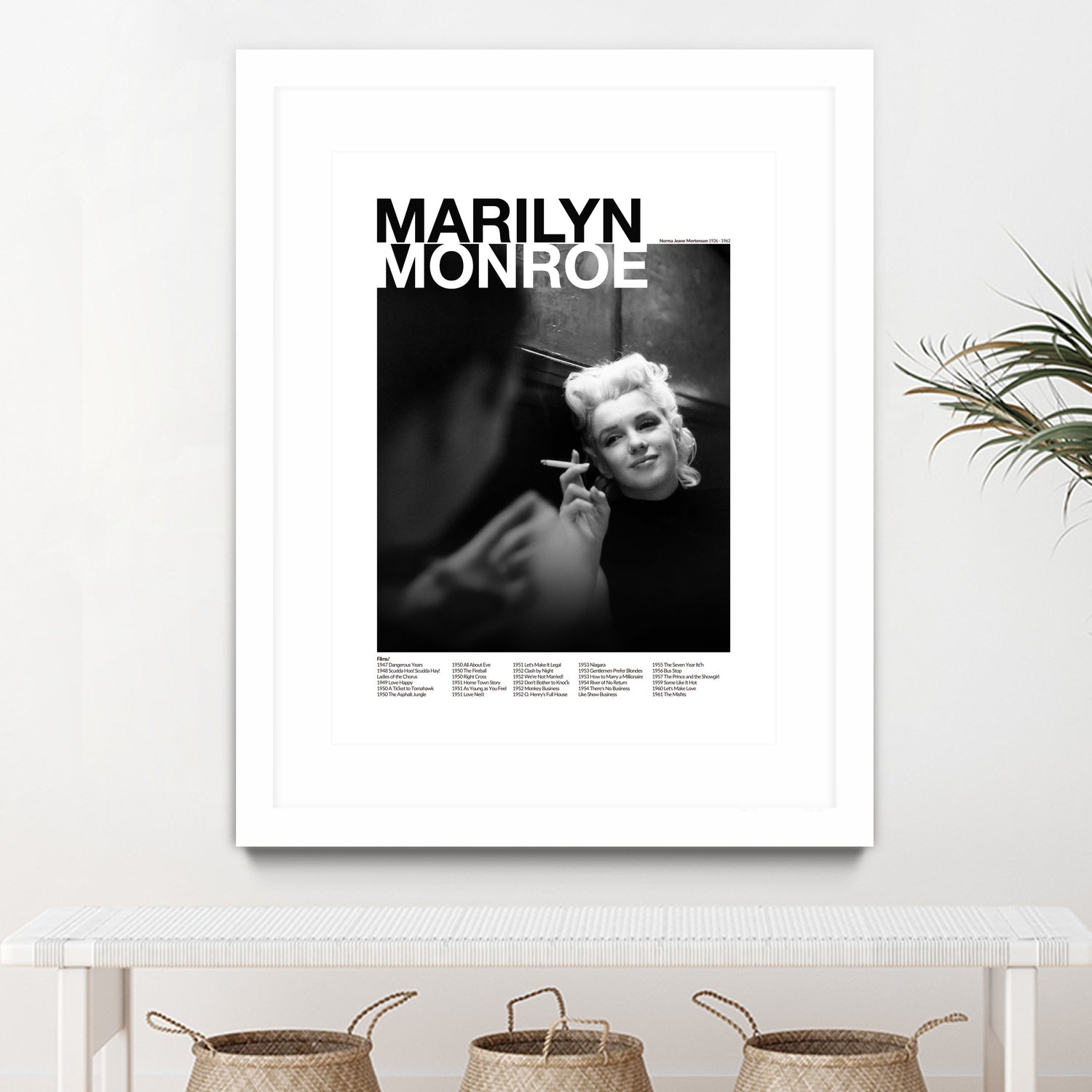 Marilyn Monroe by M Studio on GIANT ART - black and white photography