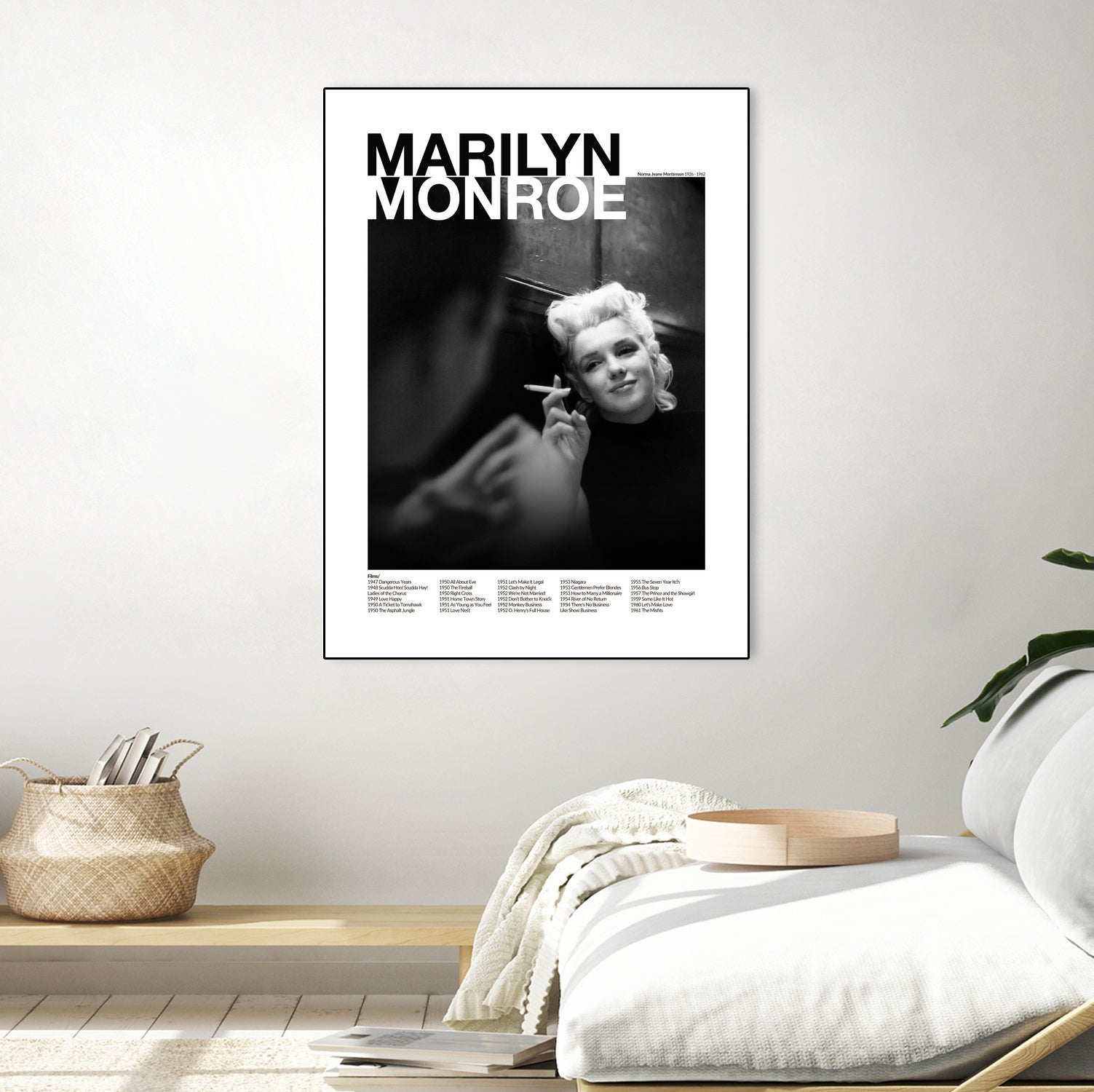 Marilyn Monroe by M Studio on GIANT ART - black and white photography