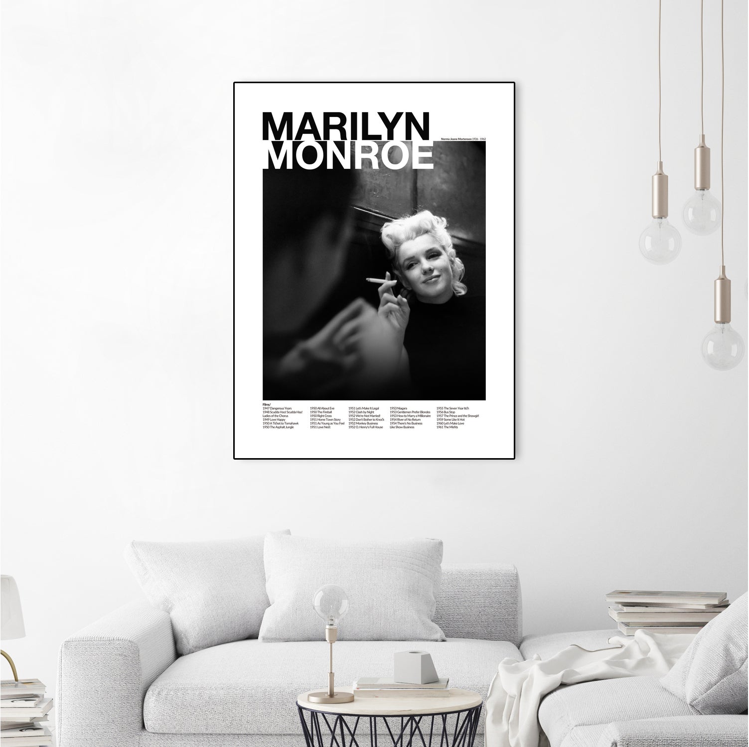 Marilyn Monroe by M Studio on GIANT ART - black and white photography