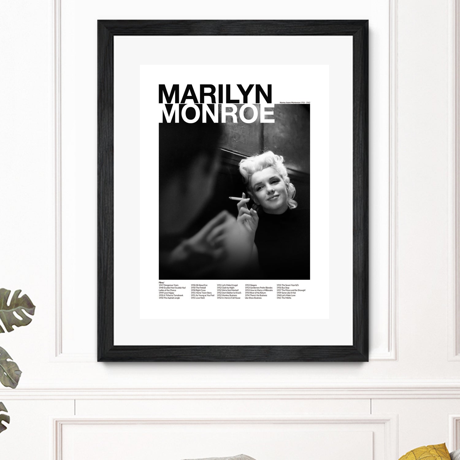 Marilyn Monroe by M Studio on GIANT ART - black and white photography