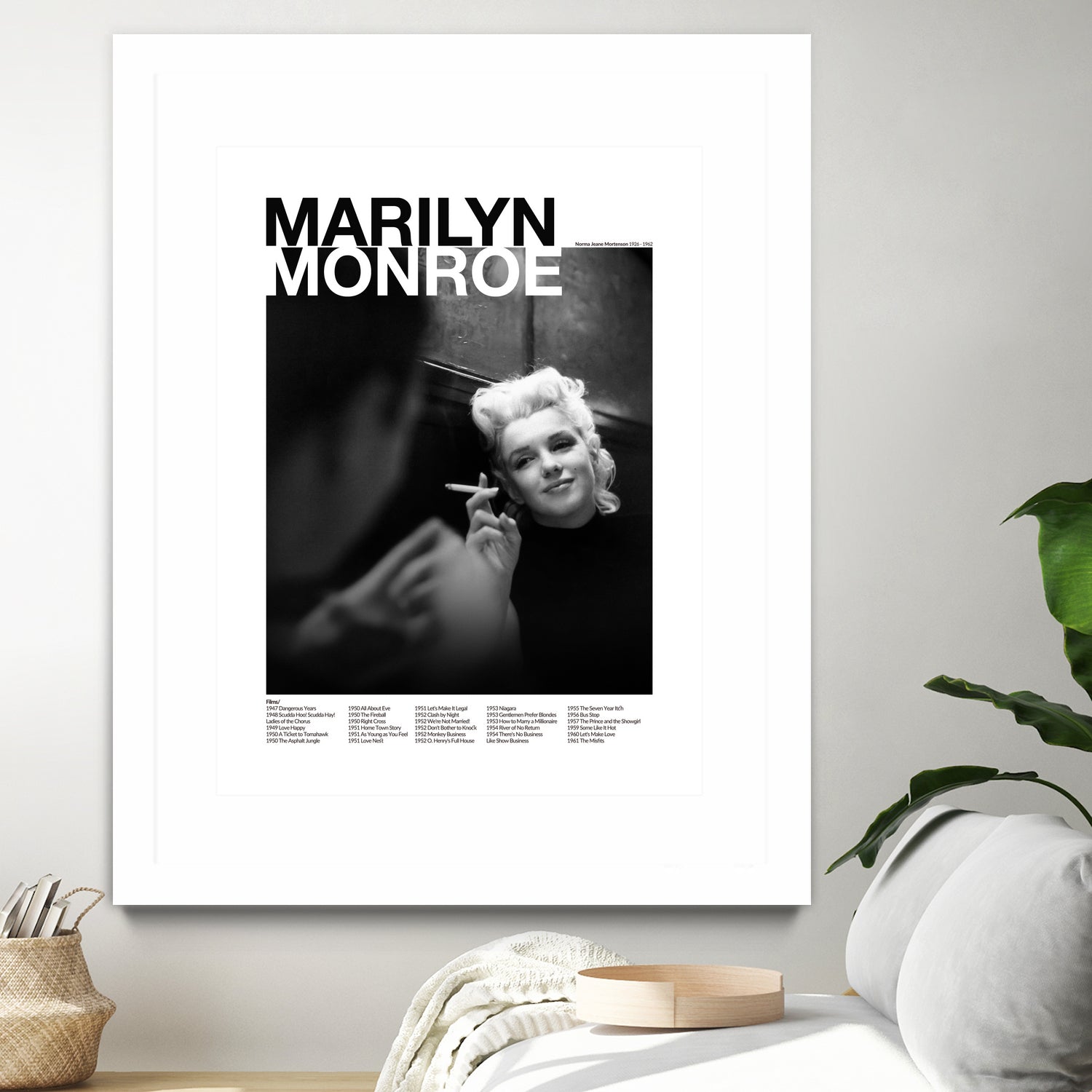 Marilyn Monroe by M Studio on GIANT ART - black and white photography