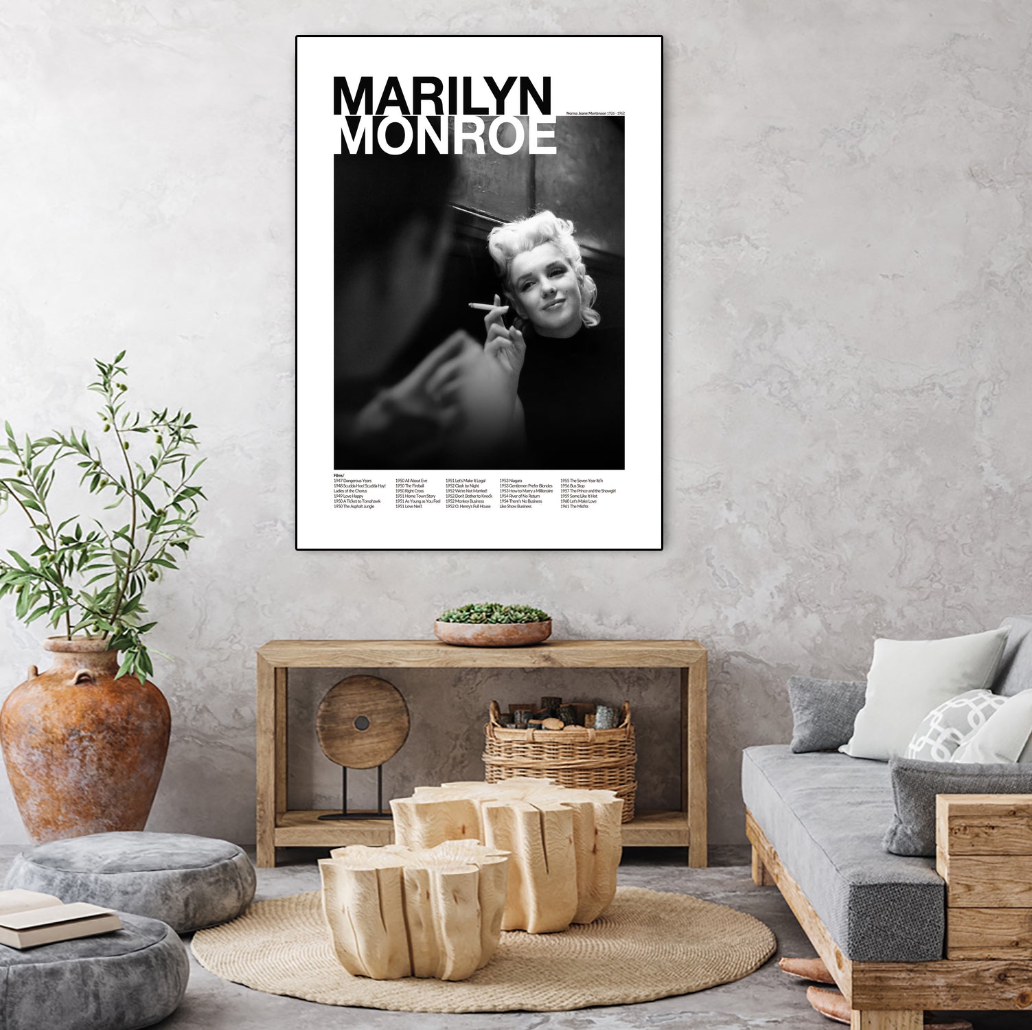 Marilyn Monroe by M Studio on GIANT ART - black and white photography