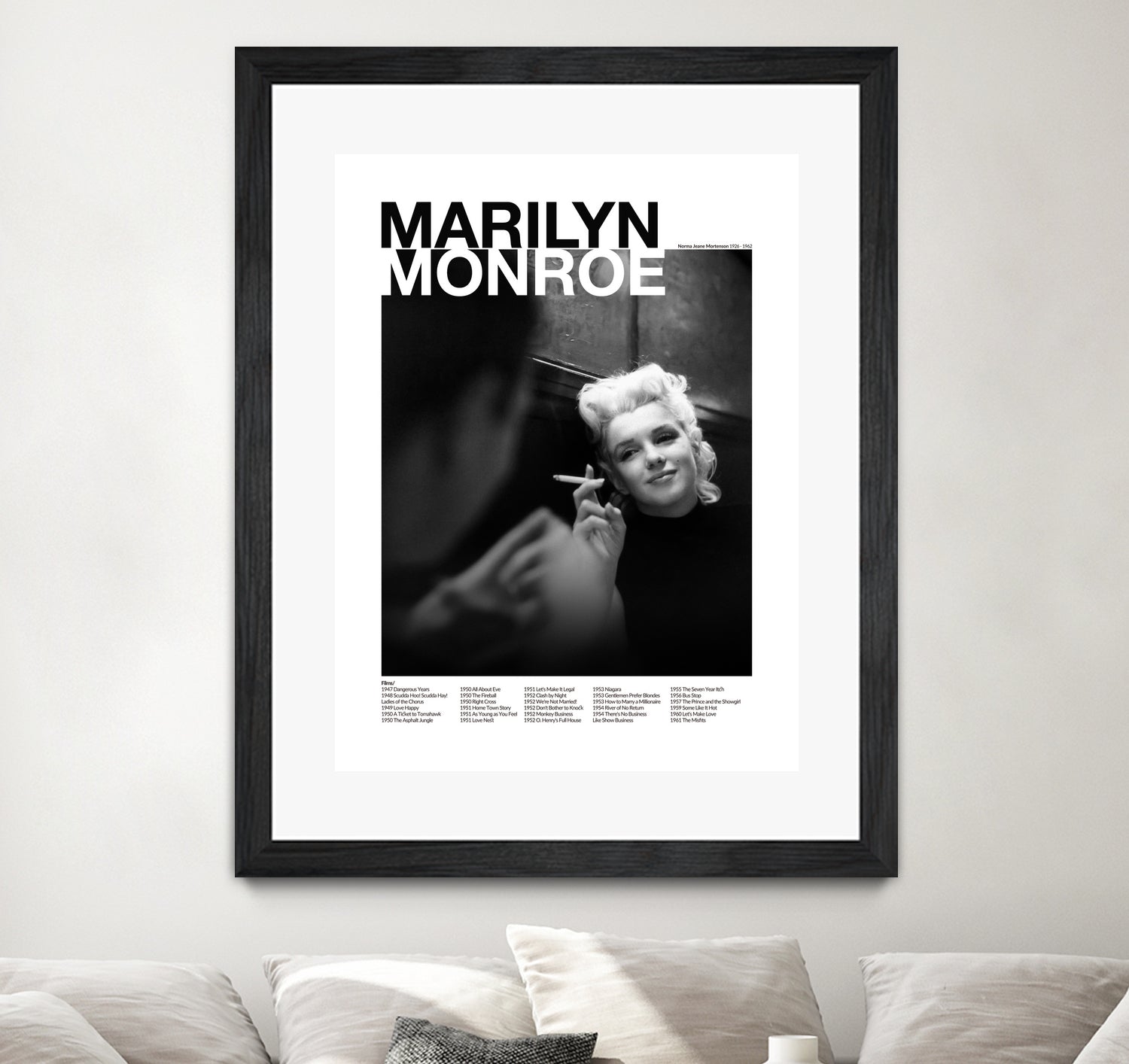 Marilyn Monroe by M Studio on GIANT ART - black and white photography