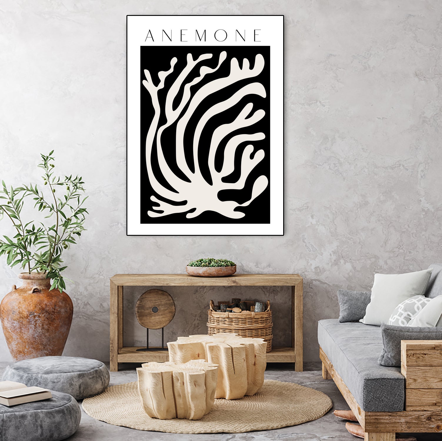 Anémone by M Studio on GIANT ART - beige