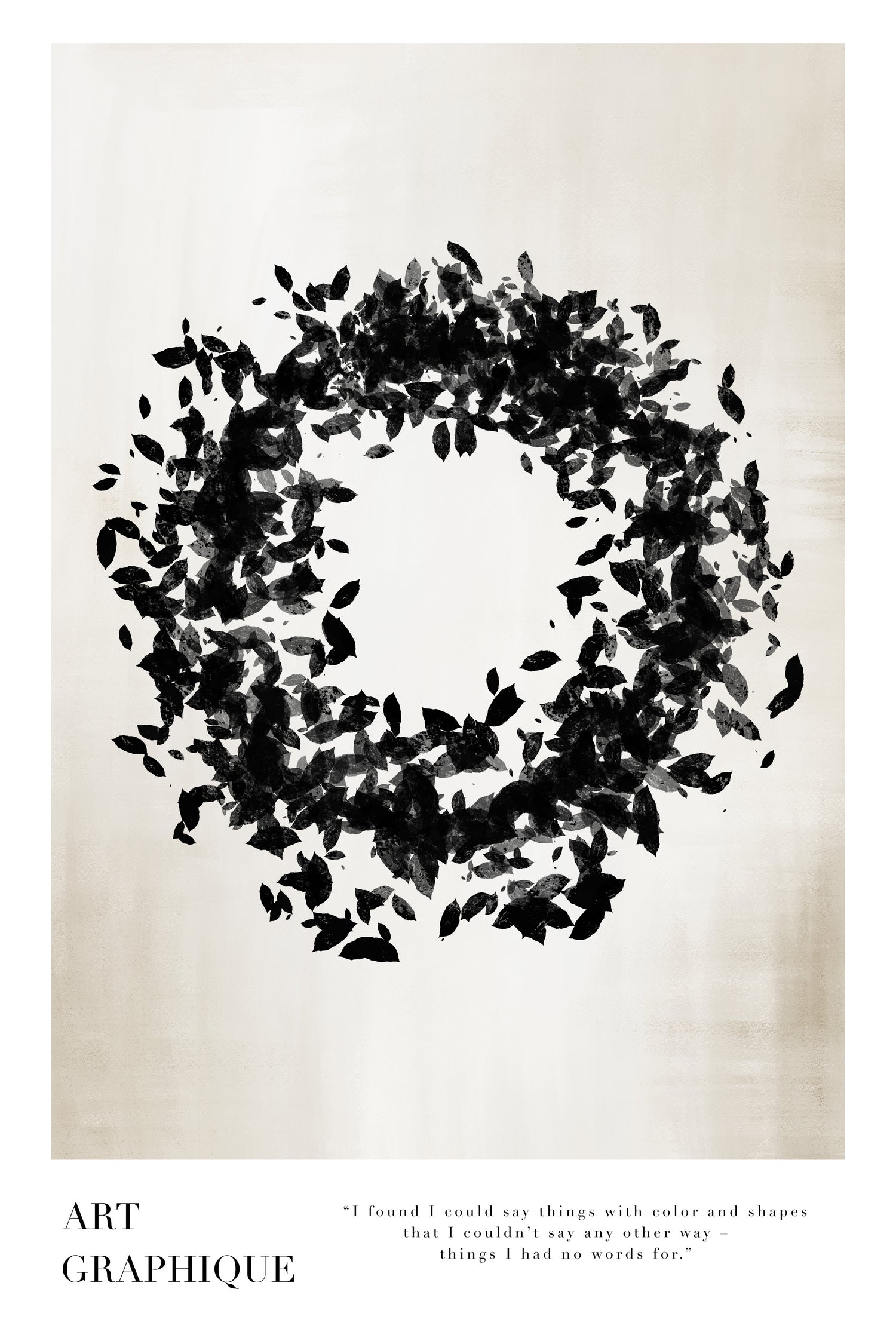 Organic Circle by M Studio on GIANT ART - beige