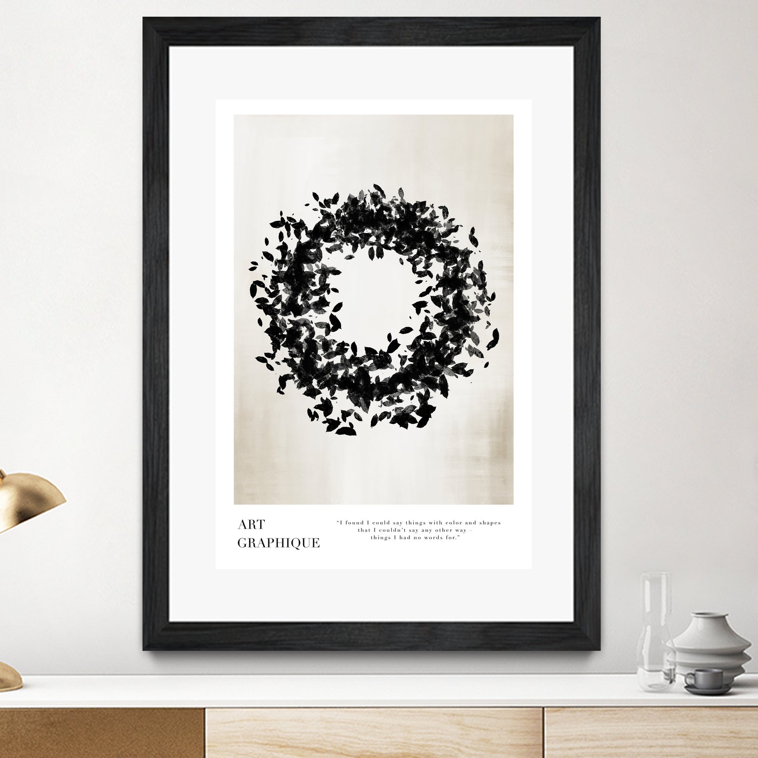 Organic Circle by M Studio on GIANT ART - beige