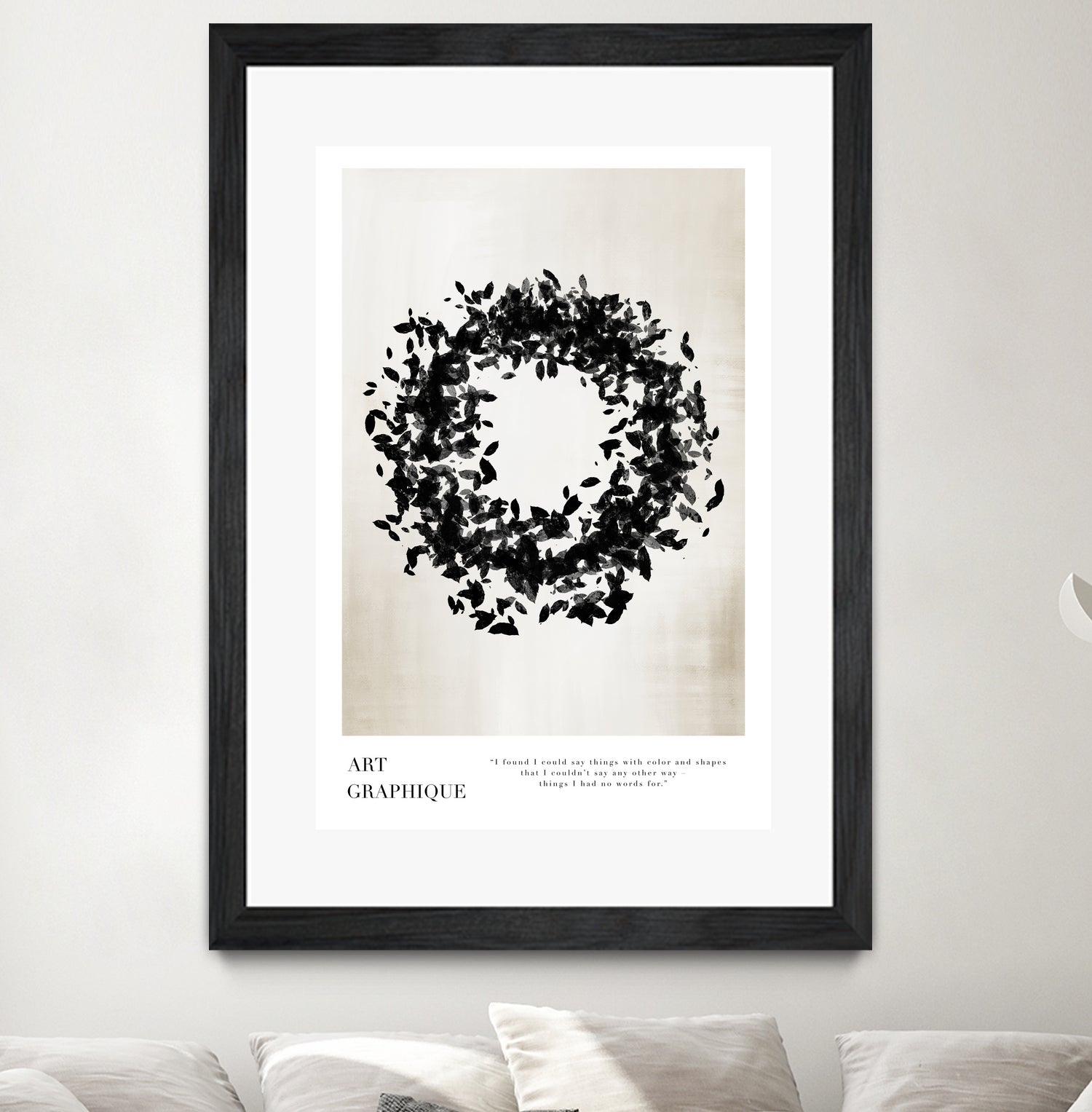 Organic Circle by M Studio on GIANT ART - beige