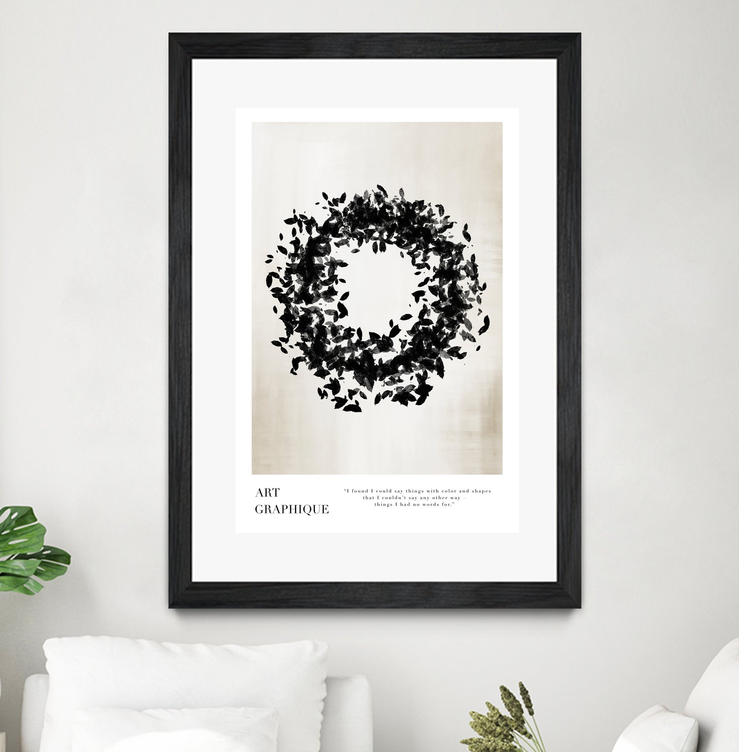 Organic Circle by M Studio on GIANT ART - beige