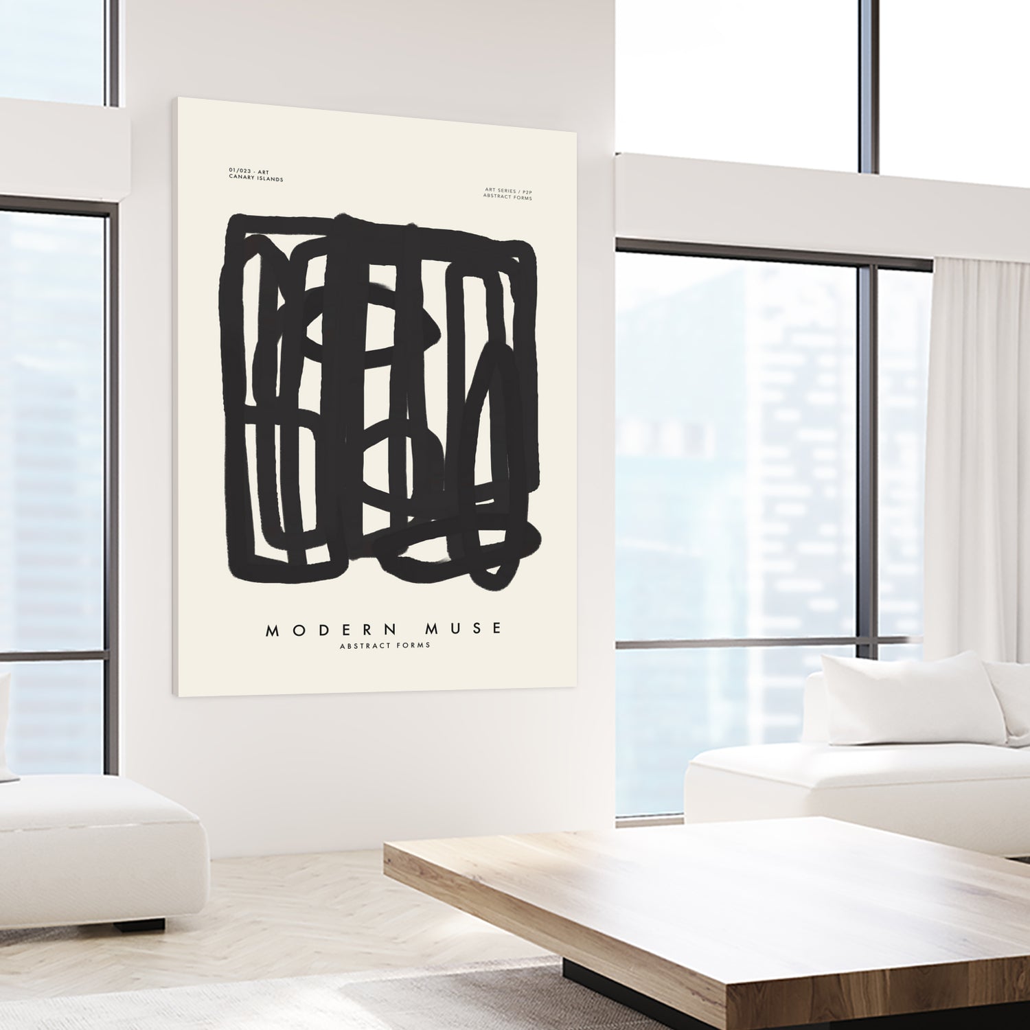 Modern Muse by M Studio on GIANT ART - beige mid century