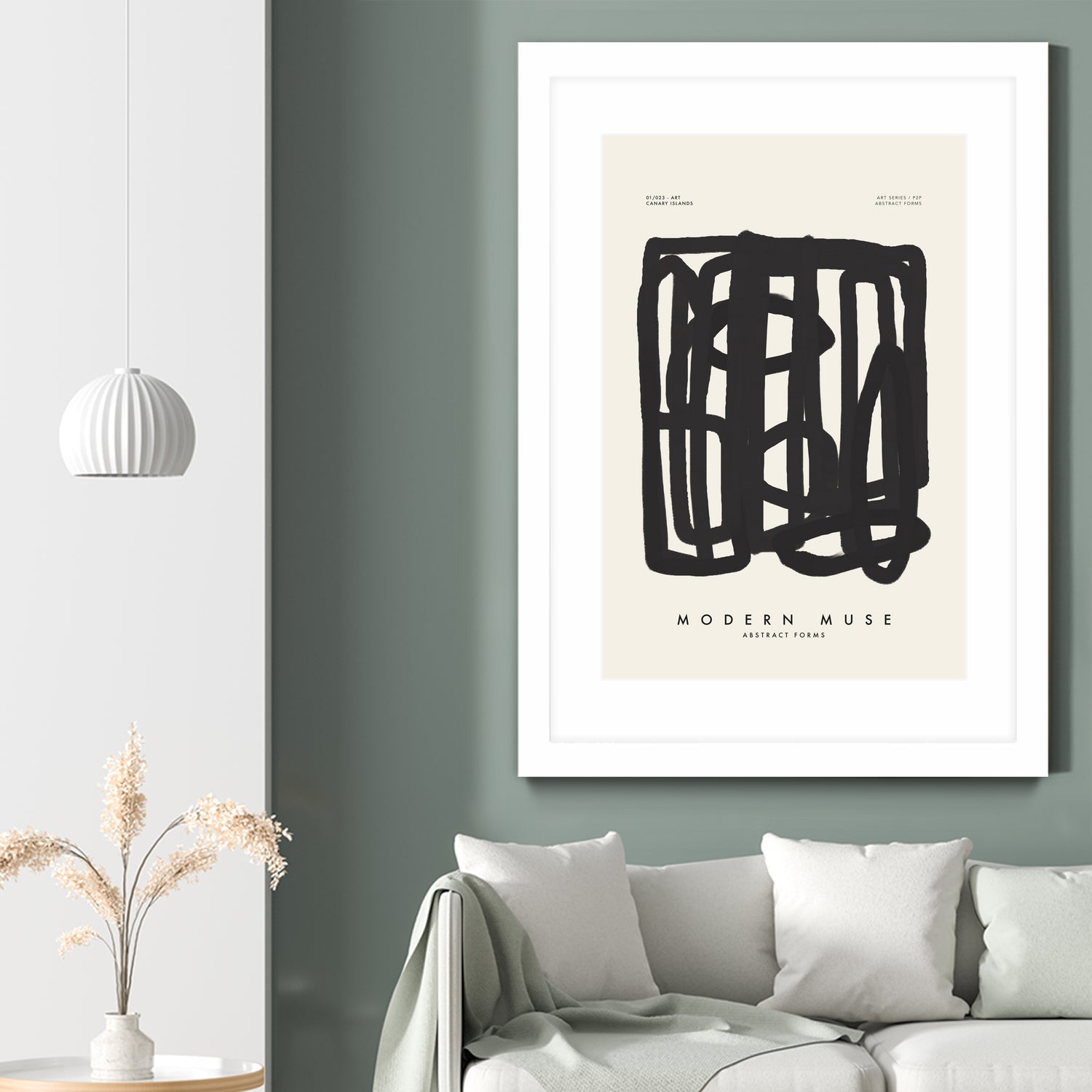 Modern Muse by M Studio on GIANT ART - beige mid century