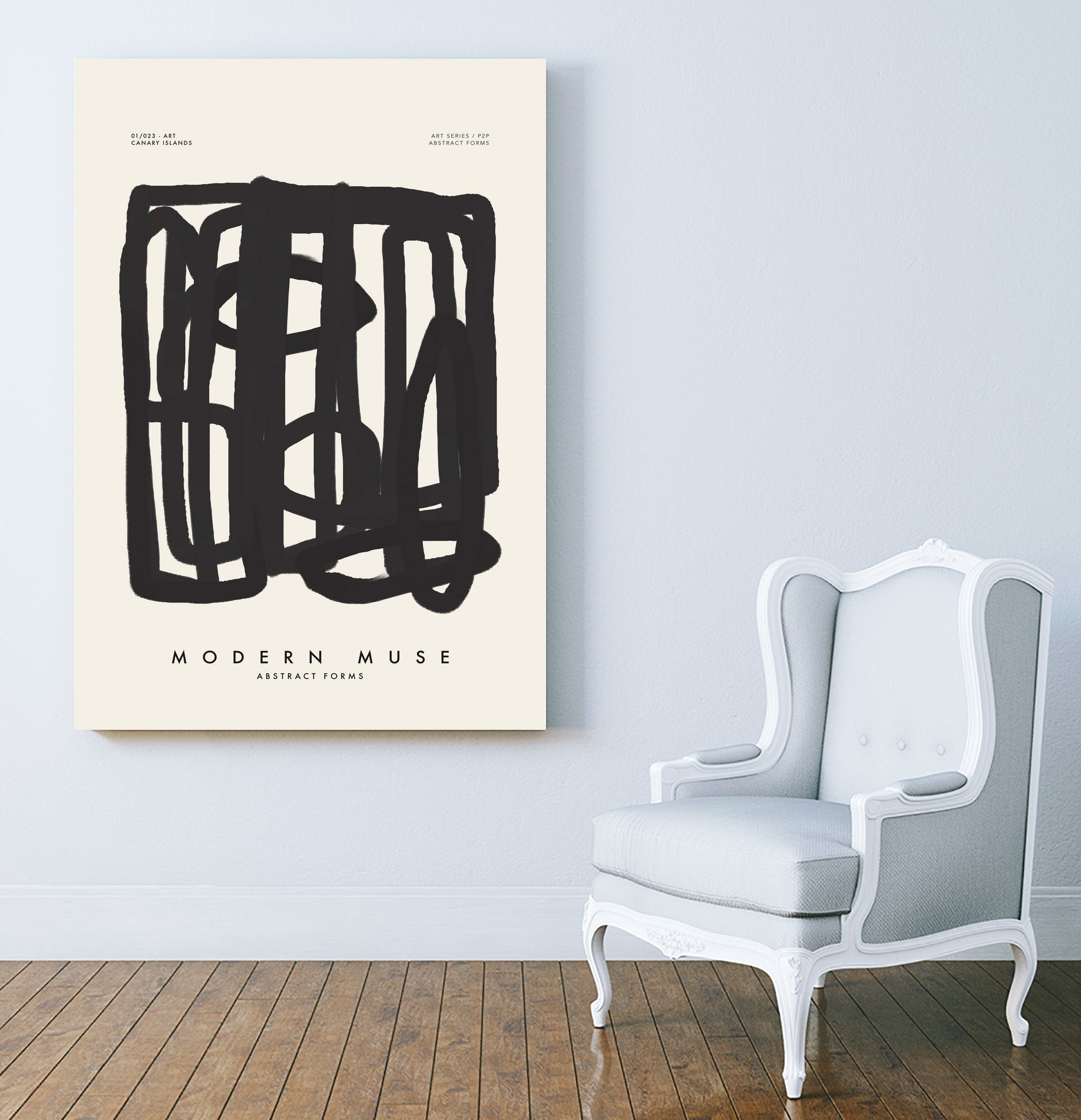 Modern Muse by M Studio on GIANT ART - beige mid century