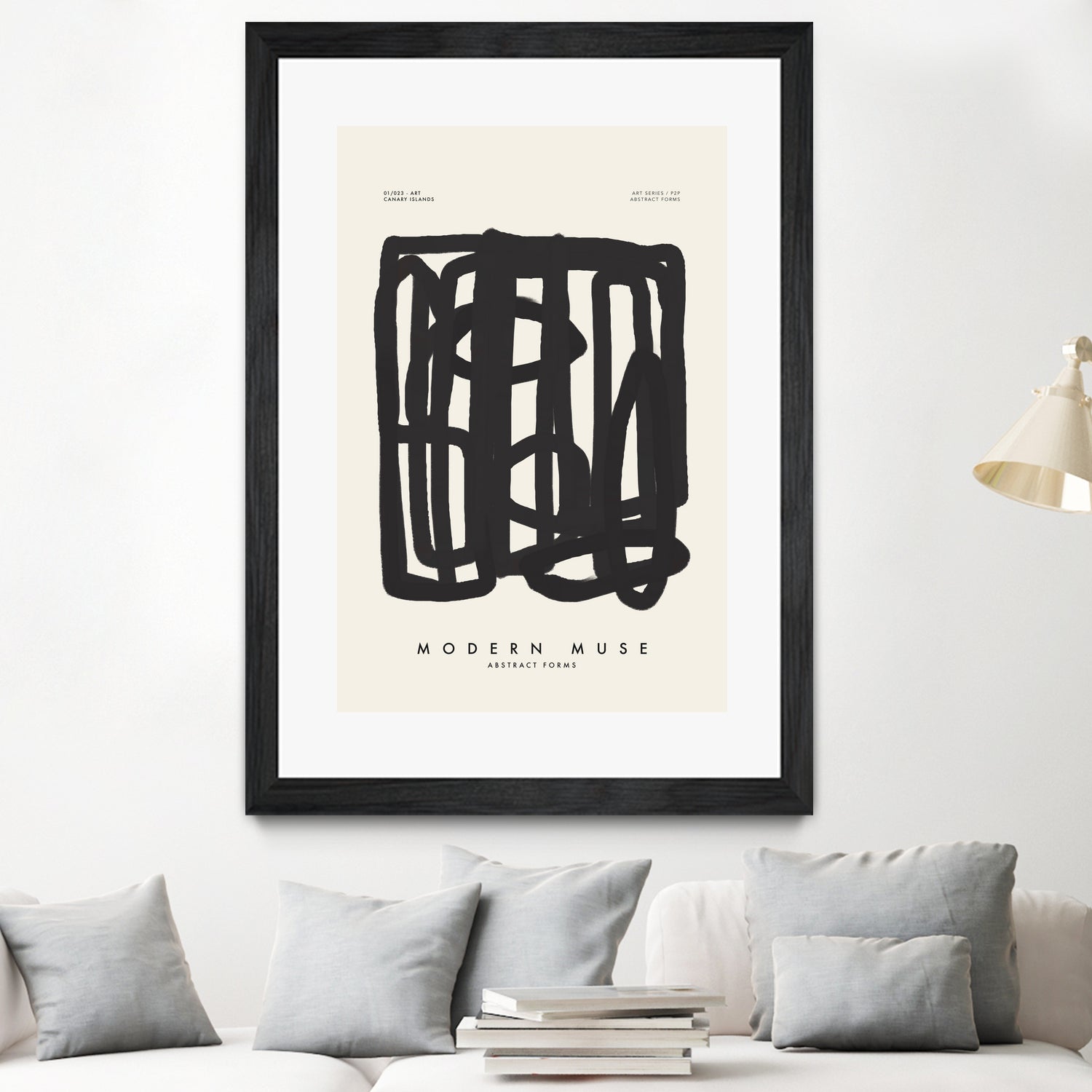 Modern Muse by M Studio on GIANT ART - beige mid century