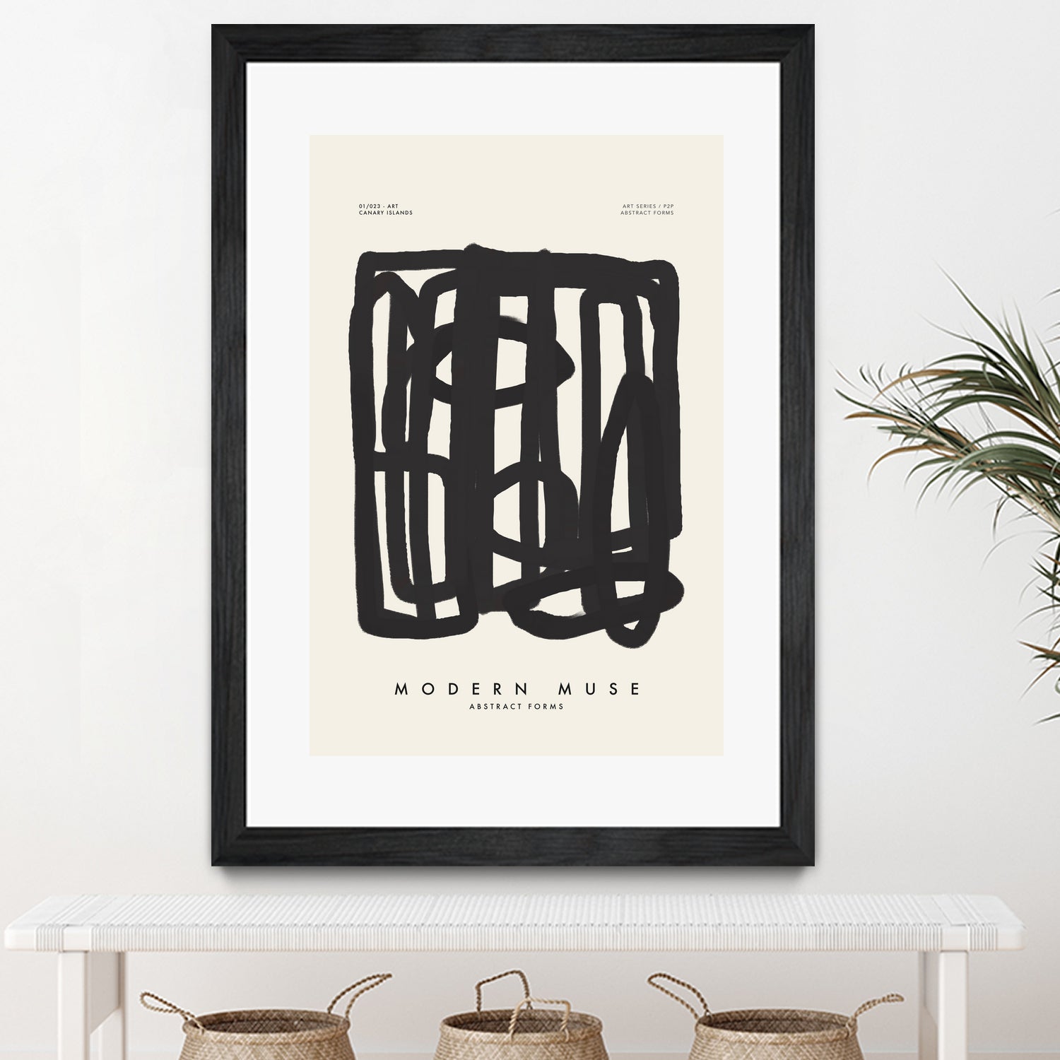 Modern Muse by M Studio on GIANT ART - beige mid century