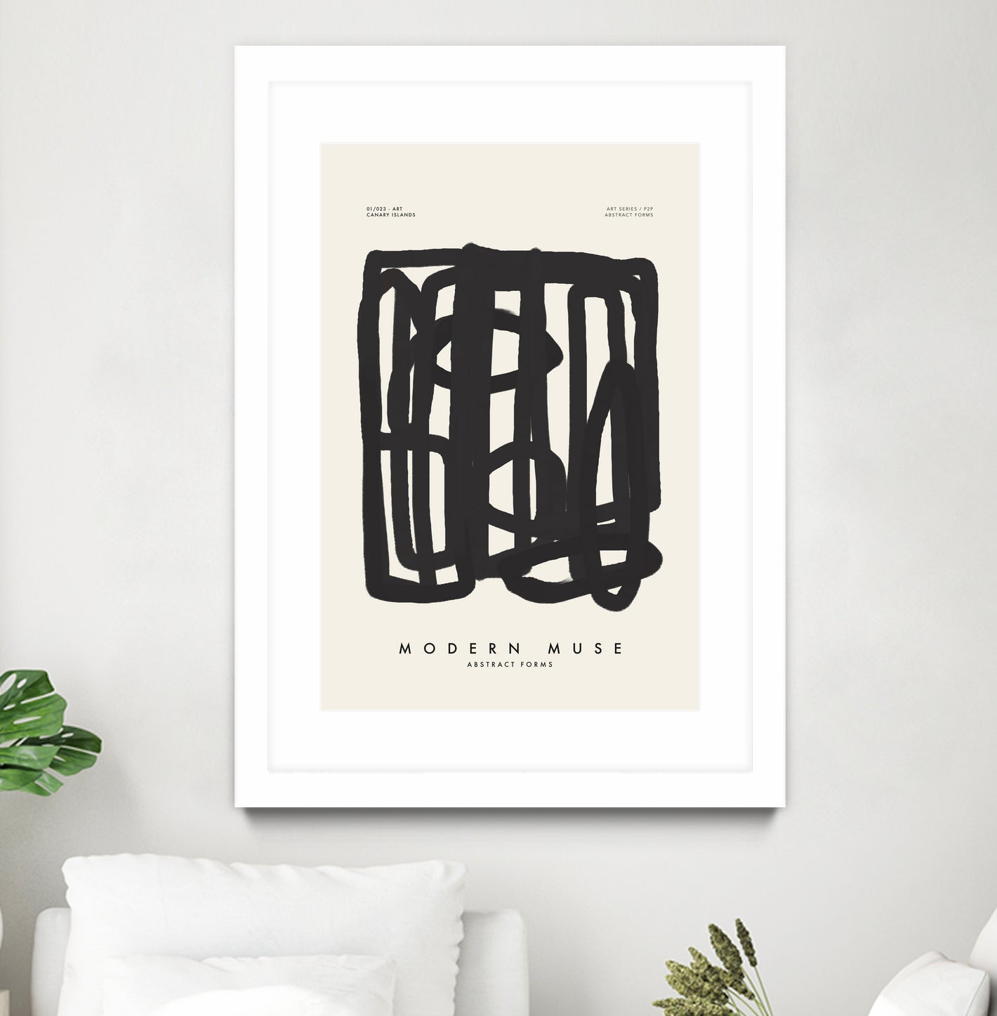 Modern Muse by M Studio on GIANT ART - beige mid century