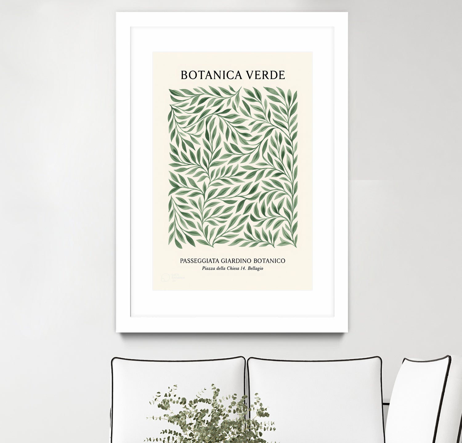 Botanica Verde by M Studio on GIANT ART - green botanical framed canvas