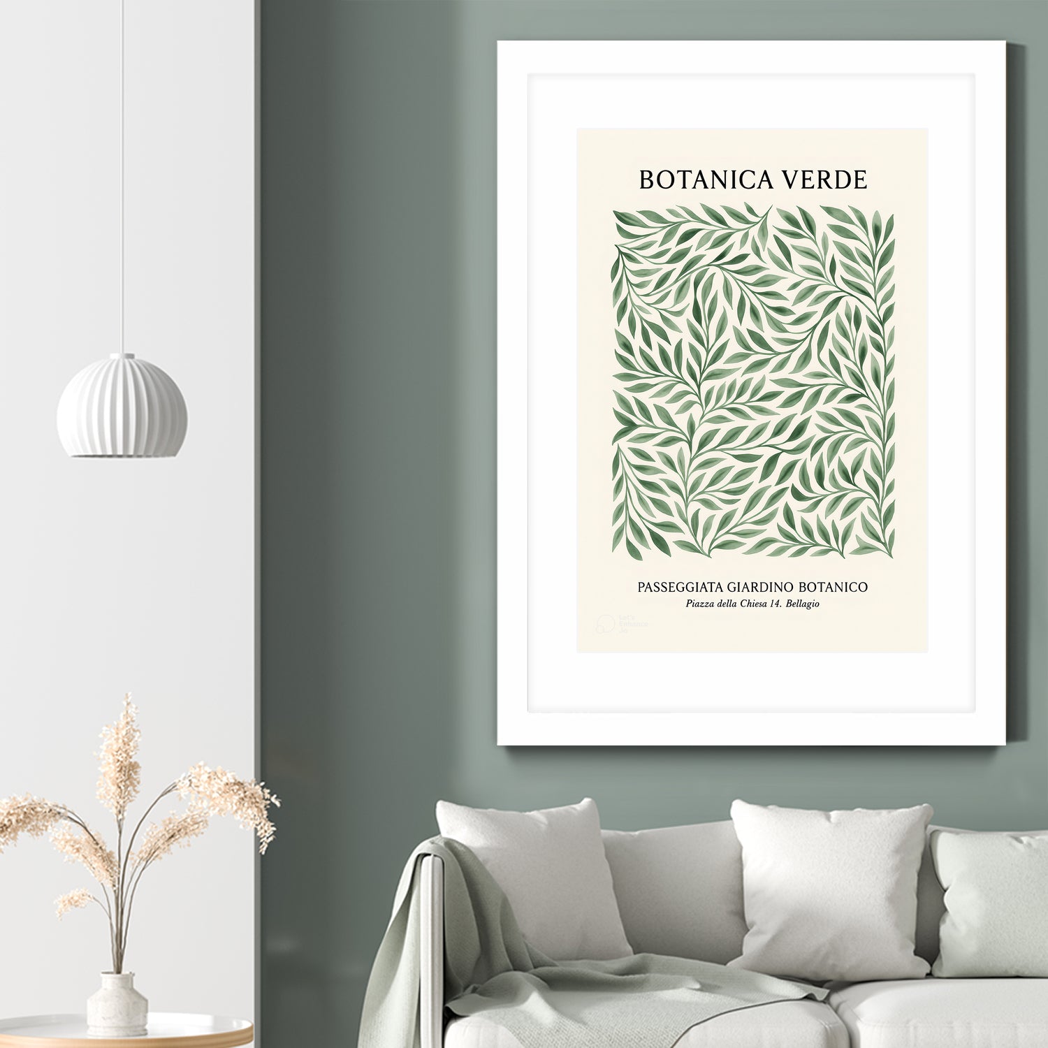 Botanica Verde by M Studio on GIANT ART - green botanical framed canvas