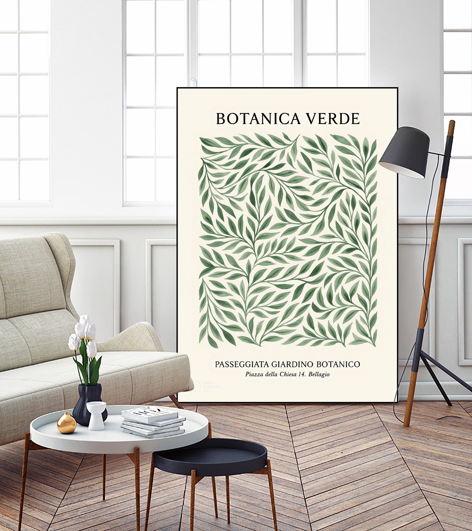 Botanica Verde by M Studio on GIANT ART - green botanical framed canvas