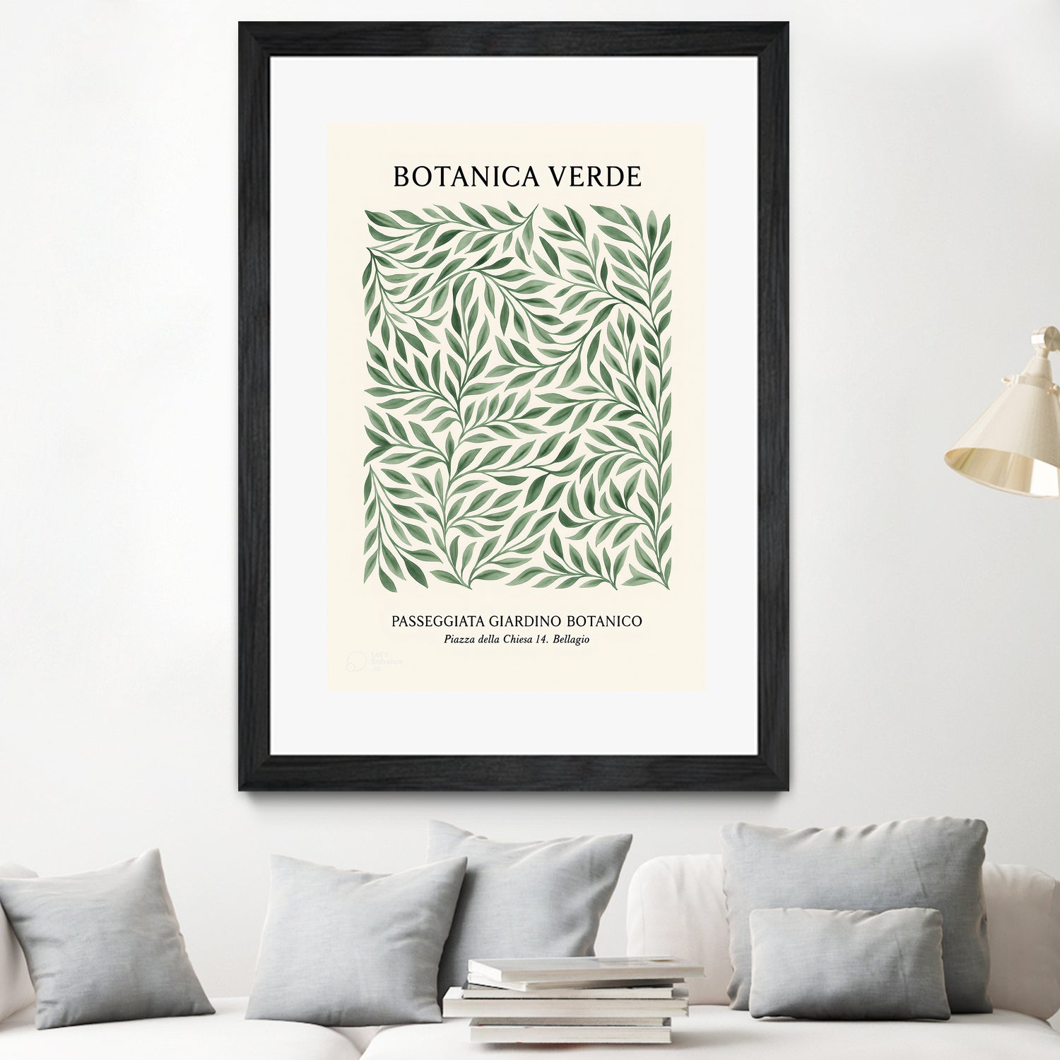 Botanica Verde by M Studio on GIANT ART - green botanical framed canvas