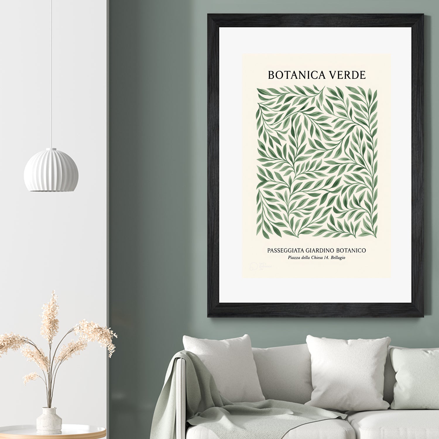Botanica Verde by M Studio on GIANT ART - green botanical framed canvas