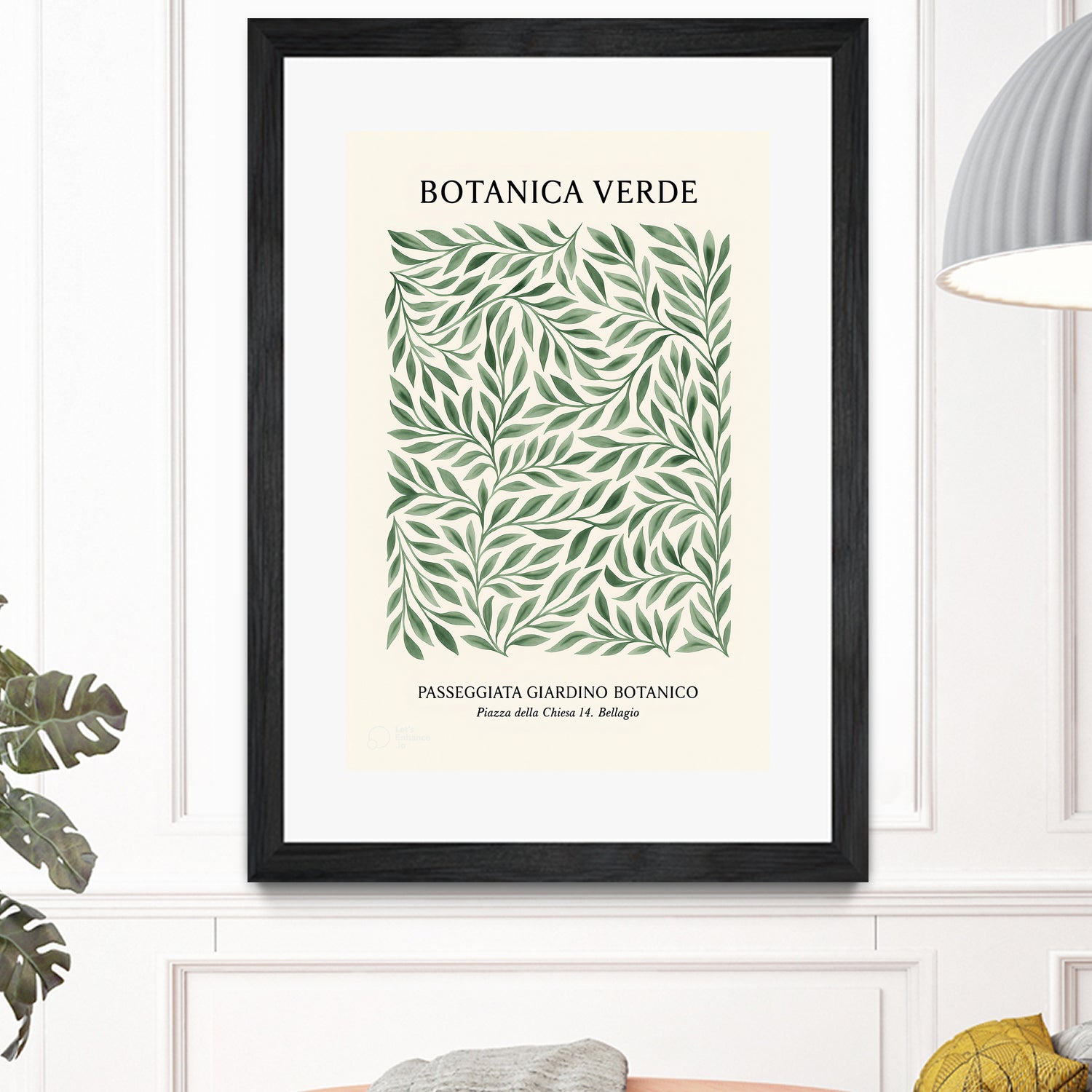 Botanica Verde by M Studio on GIANT ART - green botanical framed canvas