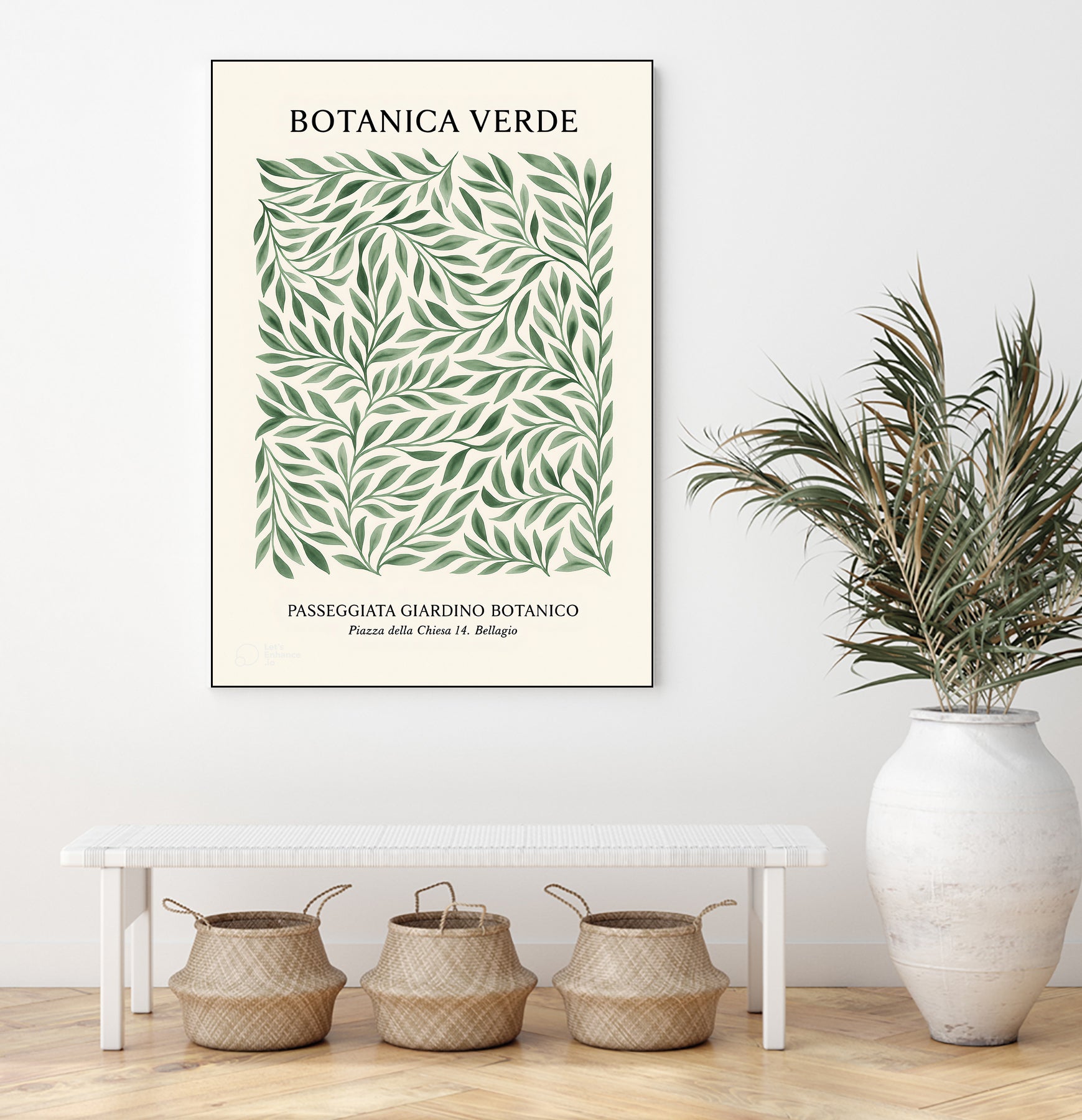 Botanica Verde by M Studio on GIANT ART - green botanical framed canvas