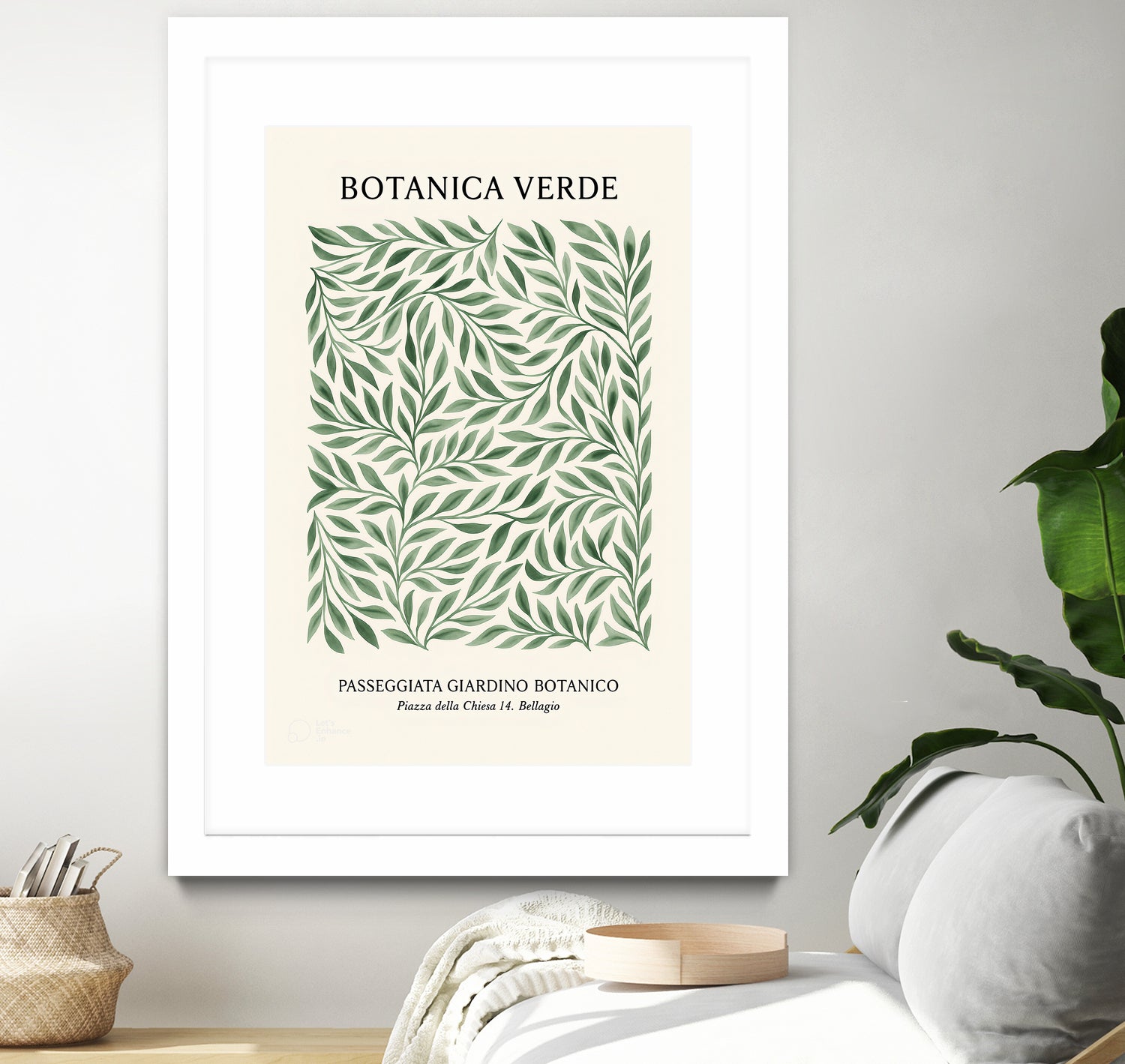 Botanica Verde by M Studio on GIANT ART - green botanical framed canvas