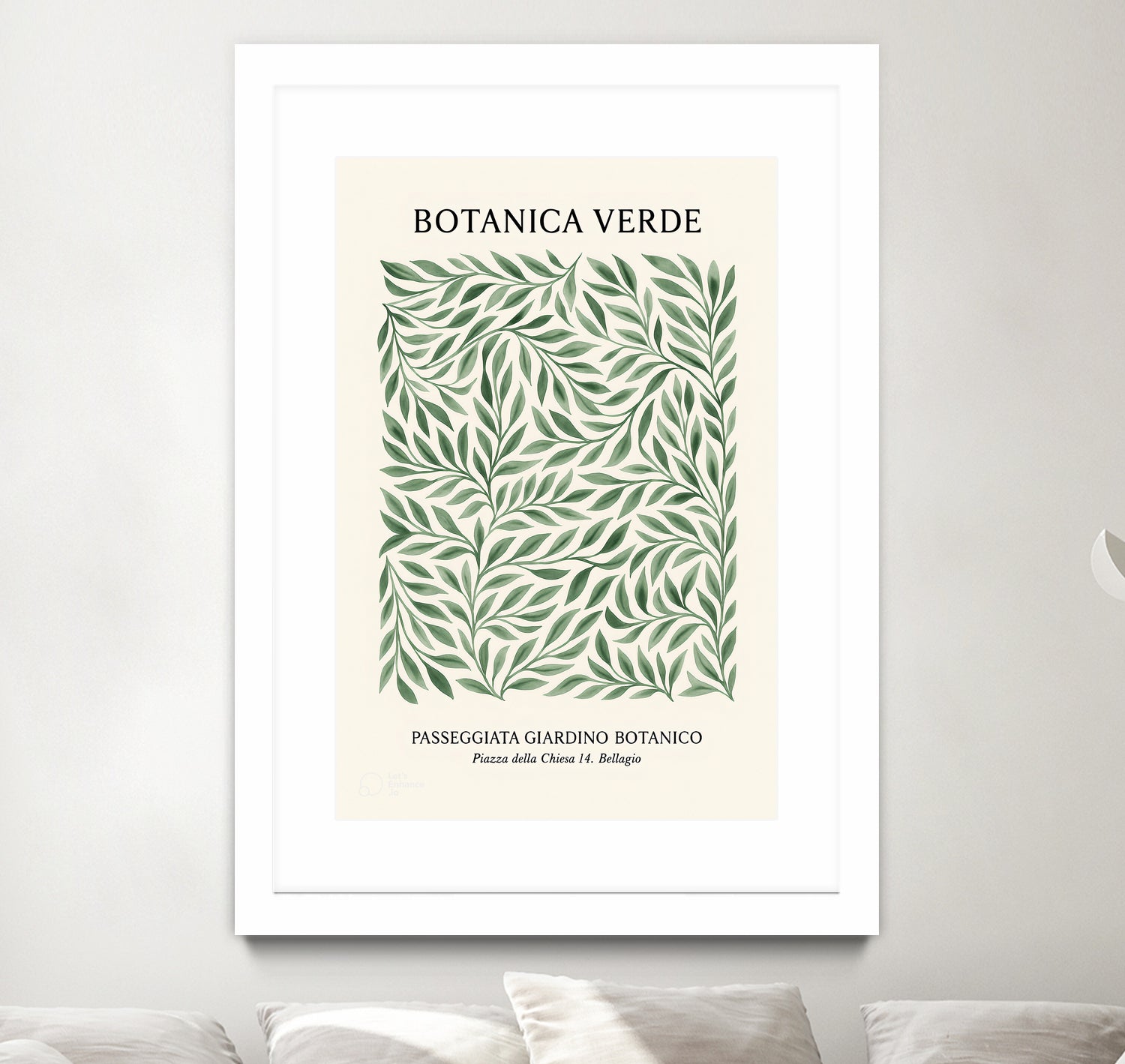 Botanica Verde by M Studio on GIANT ART - green botanical framed canvas