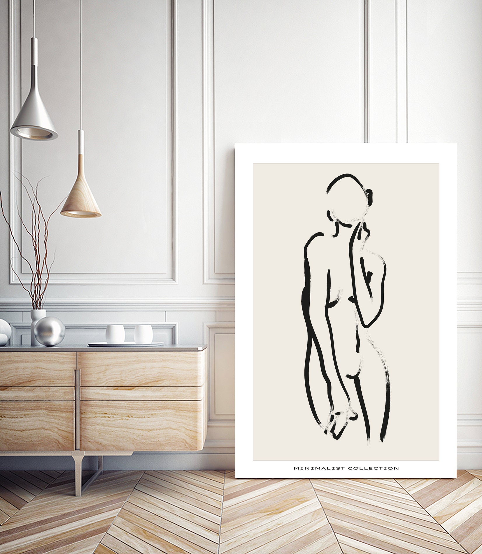 Nude no.2 by M Studio on GIANT ART - beige figurative woman