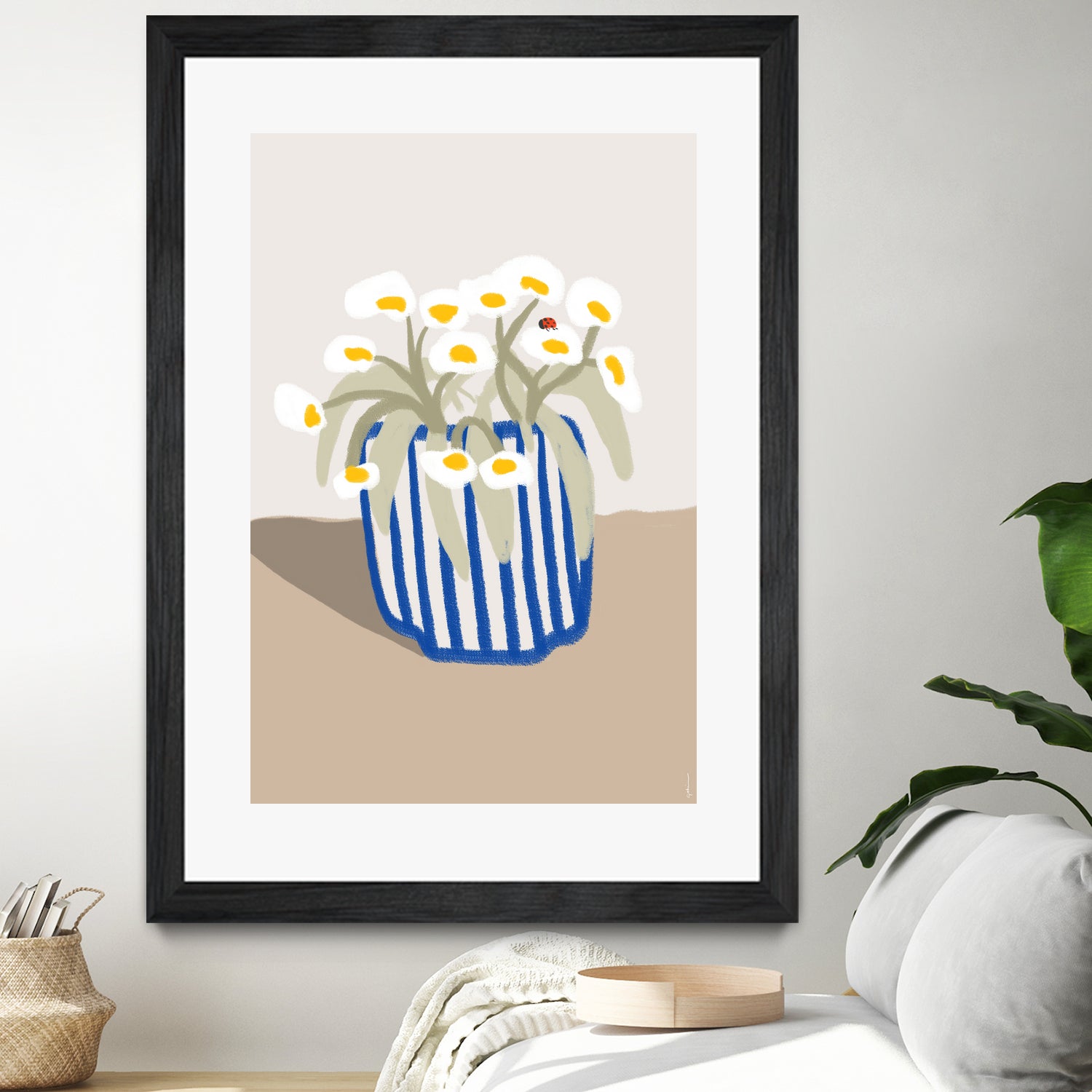 Vase printanier by M Studio on GIANT ART - blue floral flowers