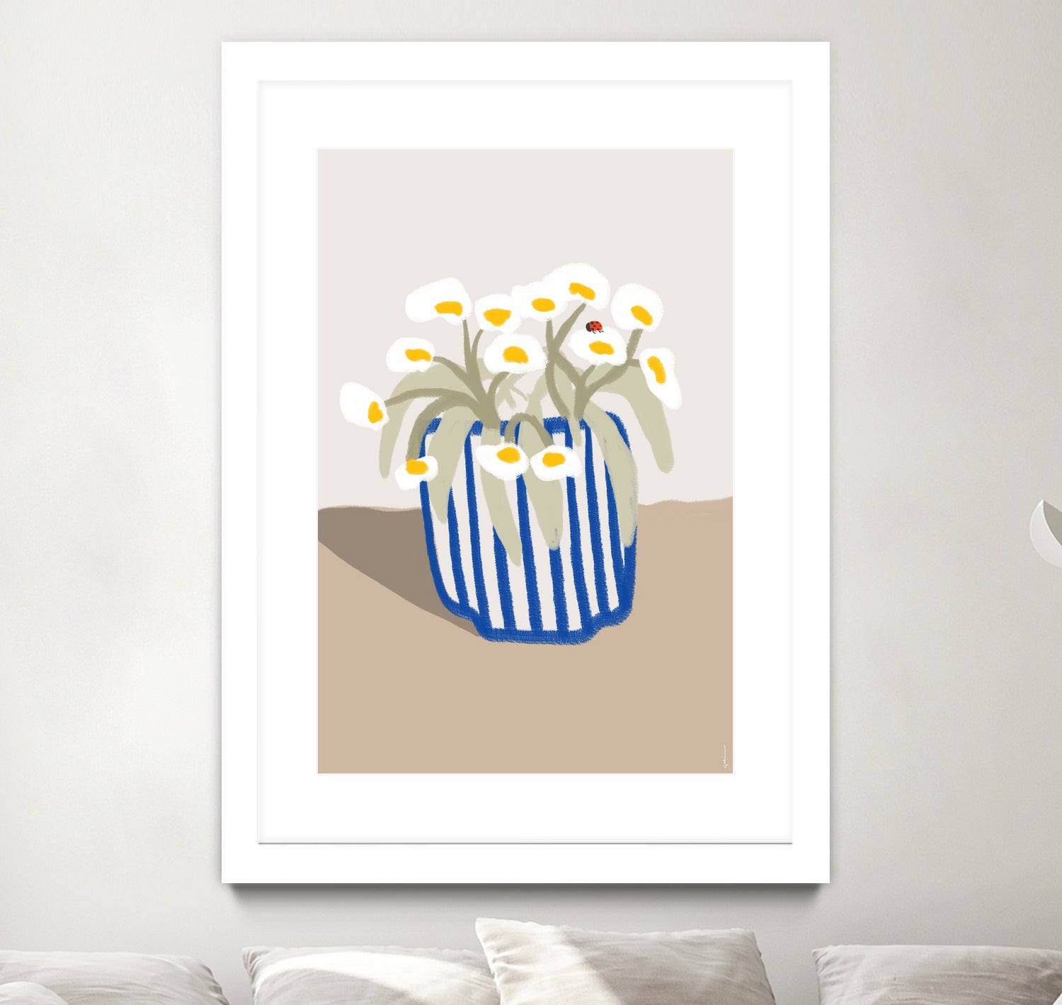 Vase printanier by M Studio on GIANT ART - blue floral flowers