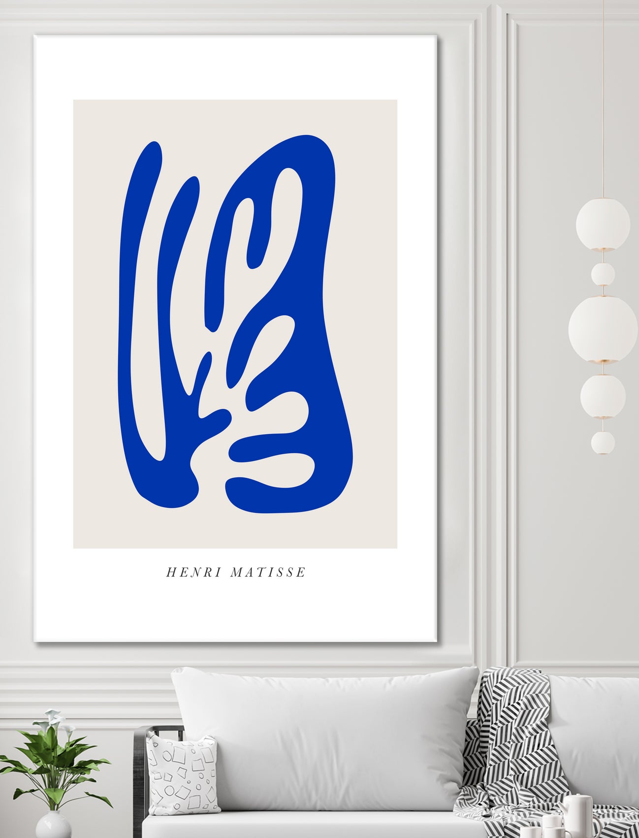 Papiers Découpés by Matisse on GIANT ART - blue modern framed canvas