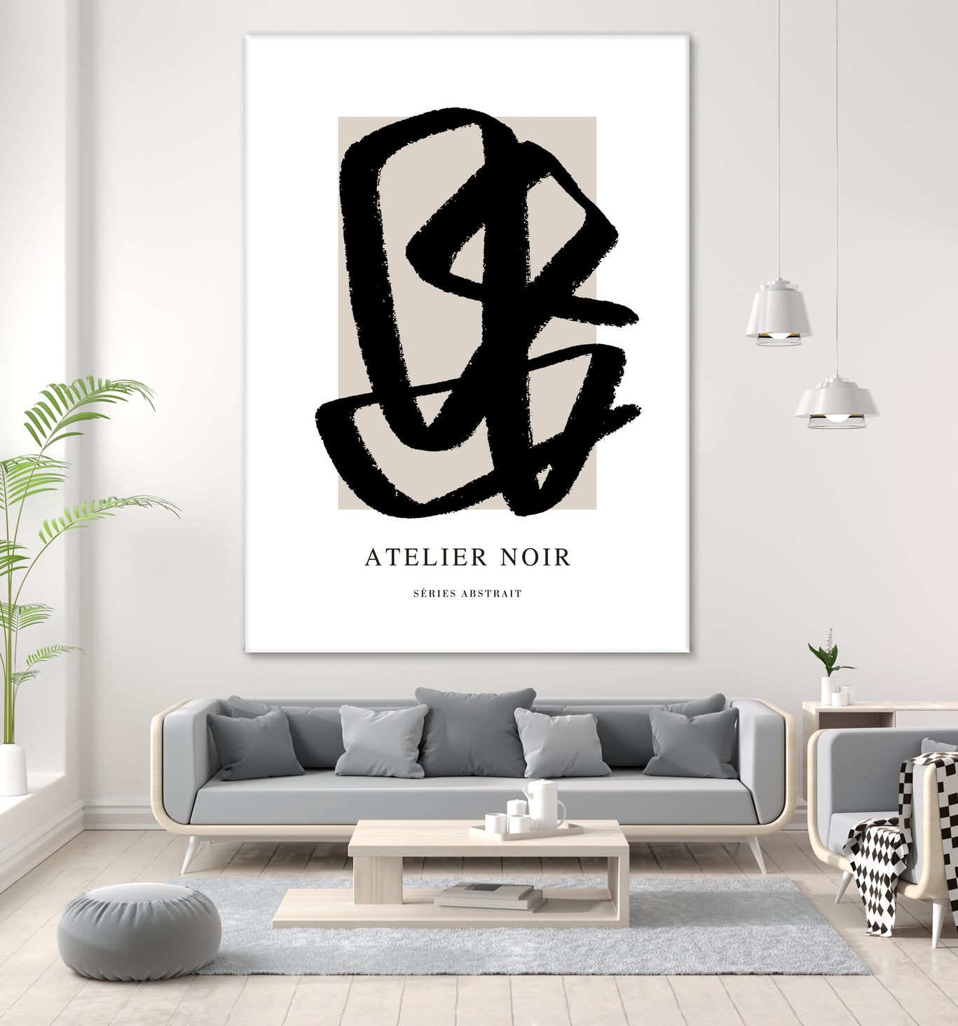 Atelier Noir by M Studio on GIANT ART - beige illustration modern